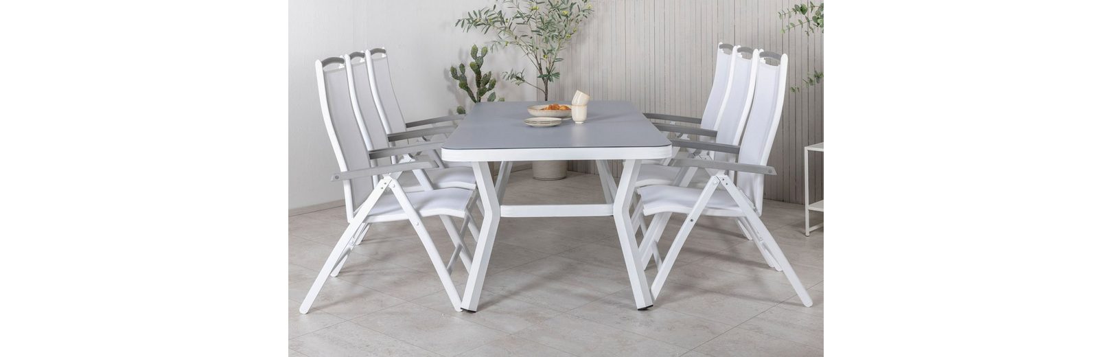 ebuy24 GartenEssgruppe »Virya Gartenset Tisch 100x200cm und 6 Stühle