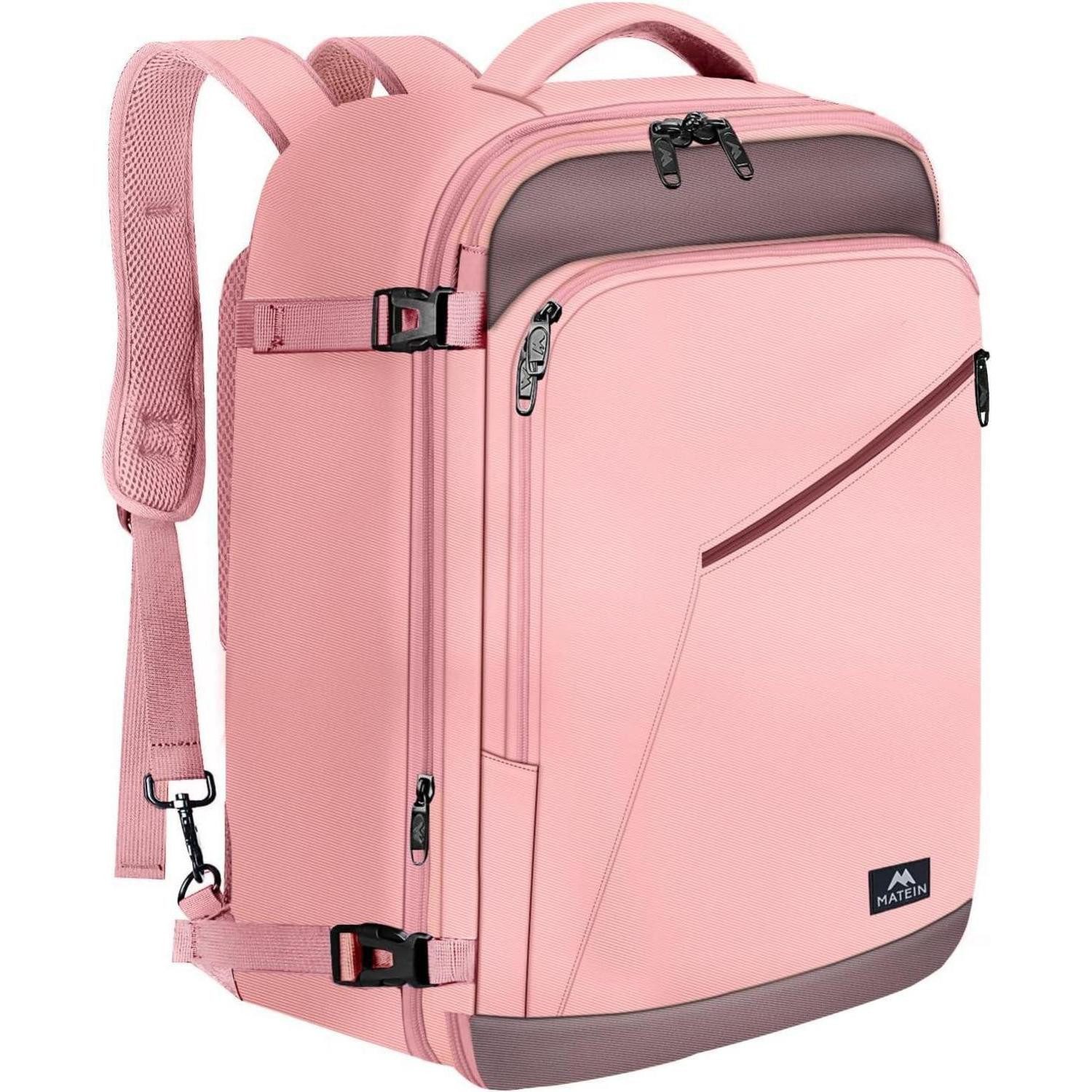 Notebook-Rucksack Rucksack Handgepäck 40x30x20 Damen Ryanair 40x30x20cm Rosa Grau