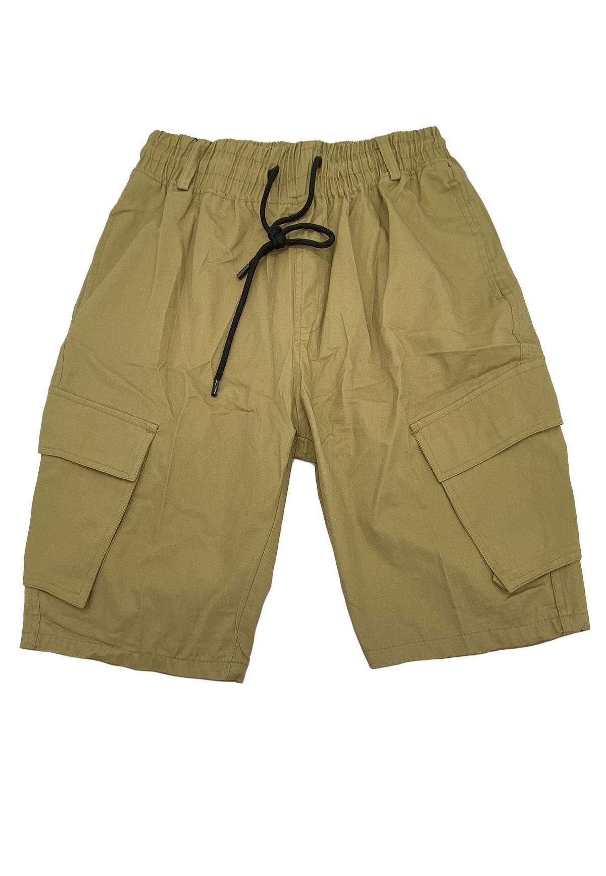 FORBEST Cargoshorts Cargo Bermuda Shorts Kurze Freizeit Hose mit Tunnelzug (1-tlg) 4153 in Hellbraun | Cargoshorts