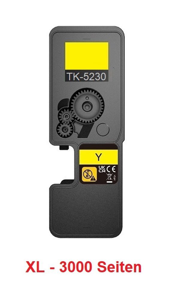 inkpro Tonerkartusche kompatibel mit Kyocera TK-5230 Schwarz, Cyan, Magenta, Gelb, (für ECOSYS M5521 cdn, M5521 cdw, P5021 cdn, P5021 cdw, XL Tonerkartuschen), XL-Kapazität: schwarz 4.000 S.; cyan, magenta und gelb je 3.000 S.