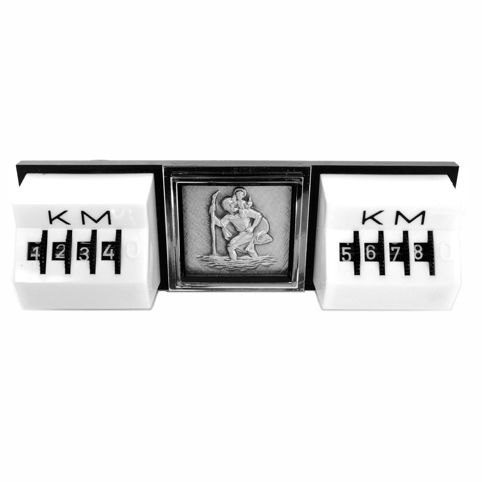 HR Autocomfort Christophorus Plakette Kilometerzähler 2 x KM Zähler Merker aus 1958 Auto-Adapter