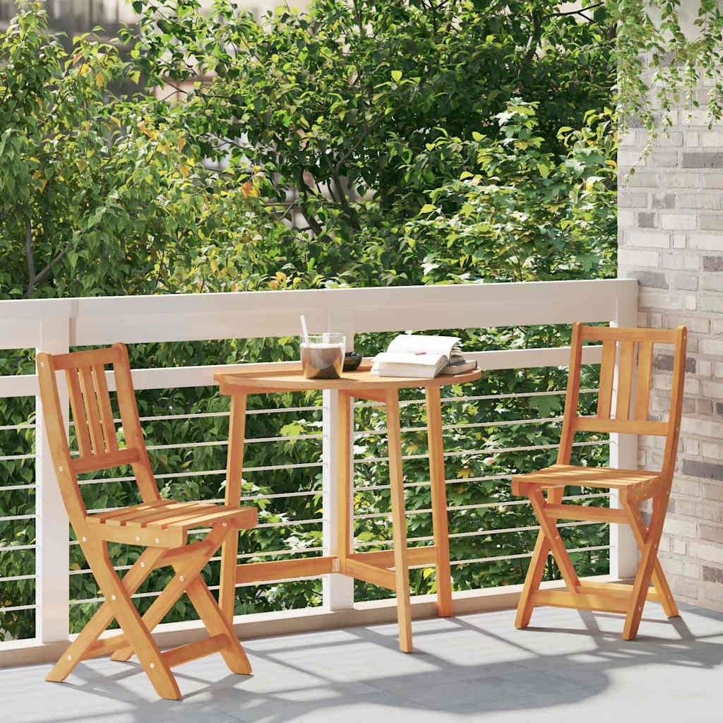 vidaXL Gartenstuhl Außen Bistro-Stühle 2 stk. Massivholz (2 St)