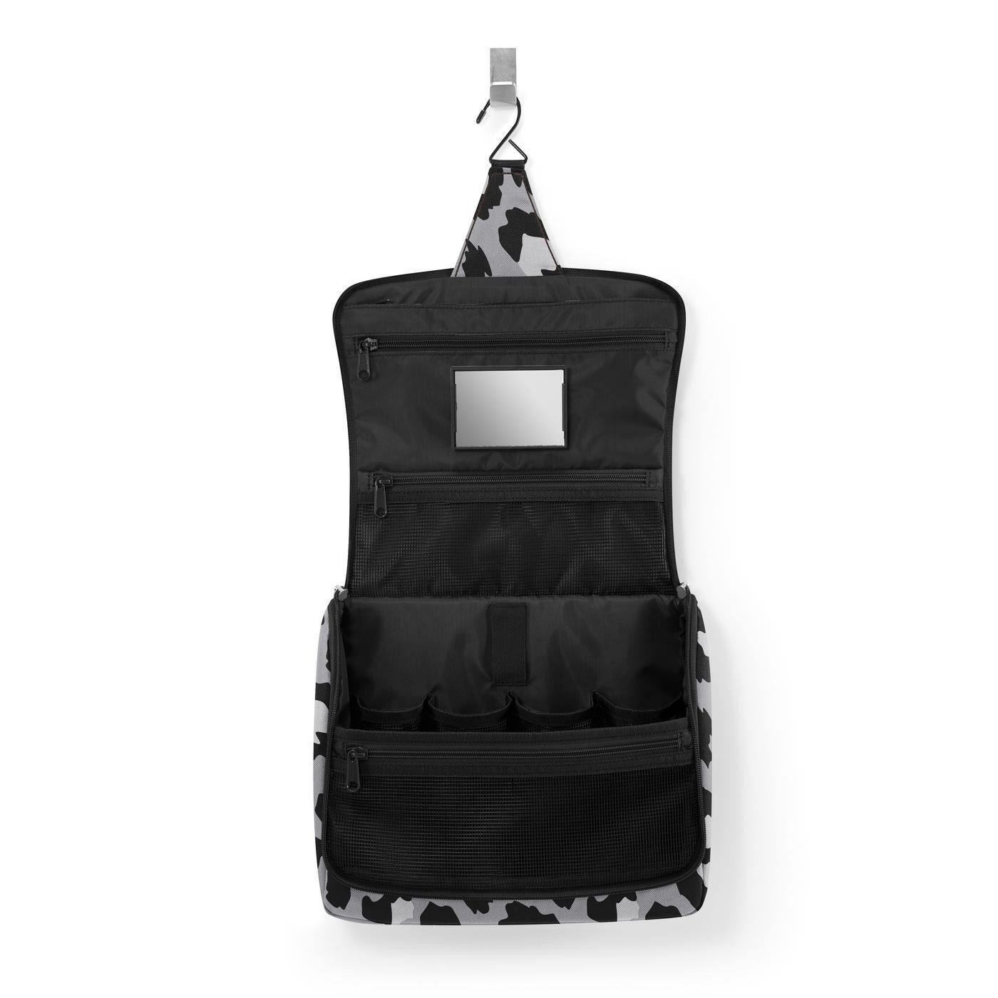 REISENTHEL® Kulturbeutel toiletbag XL (1-tlg), großes Hauptfach, Stecktaschen, Haken zum Aufhängen, Spiegel innen – Bild 3 von 4