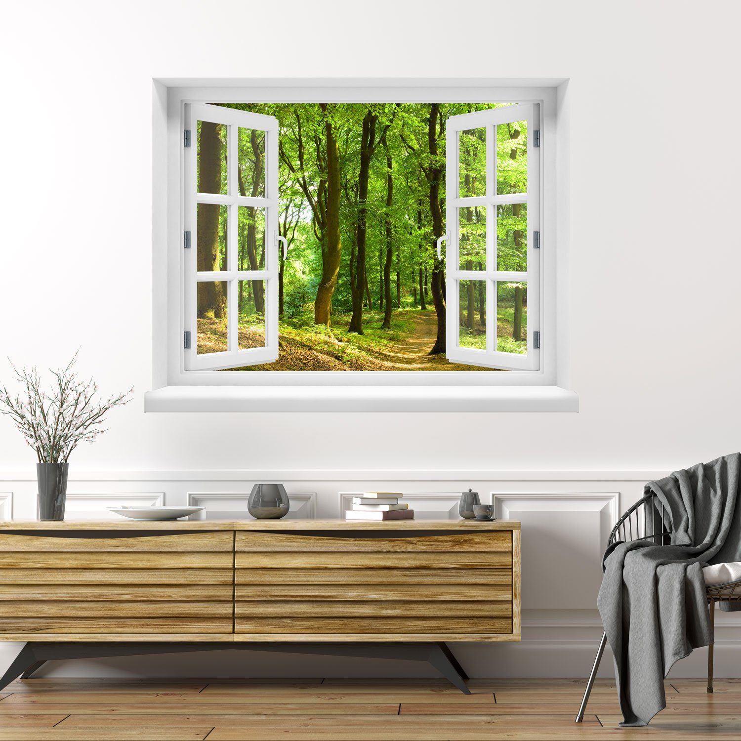 WallSpirit Wandsticker "Fensterblick mit Aussicht", Selbstklebend, günstig online kaufen