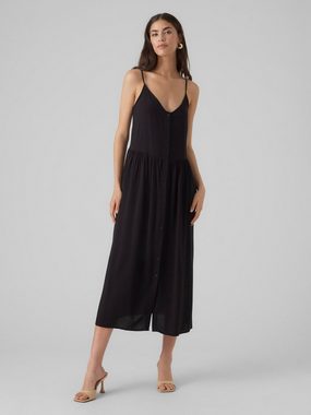 Vero Moda Shirtkleid Langes Ärmelloses Basic Kleid VMALBA (lang) 5763 in Schwarz