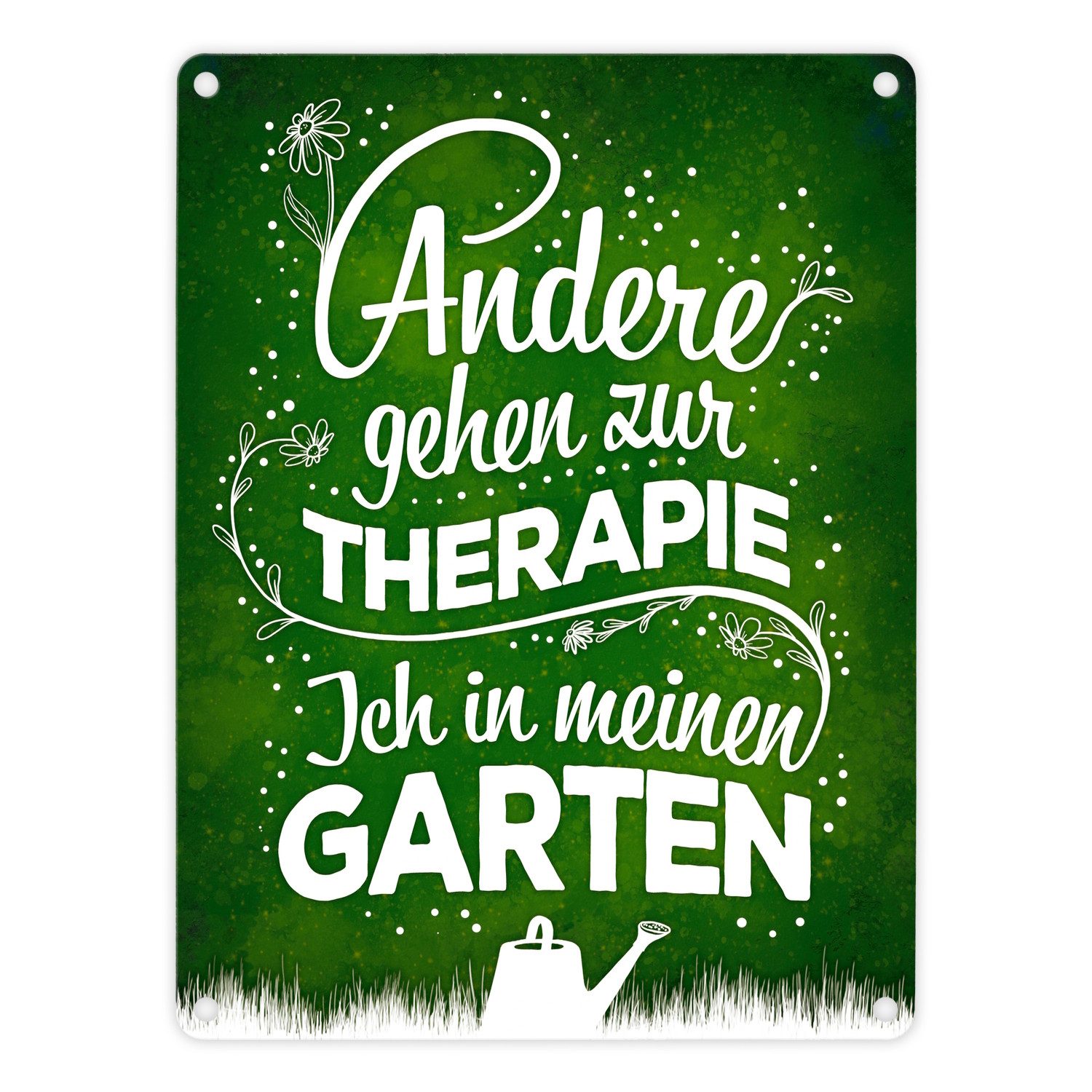 speecheese Metallschild Andere gehen zur Therapie ich in meinen Garten Metallschild Pflanzen