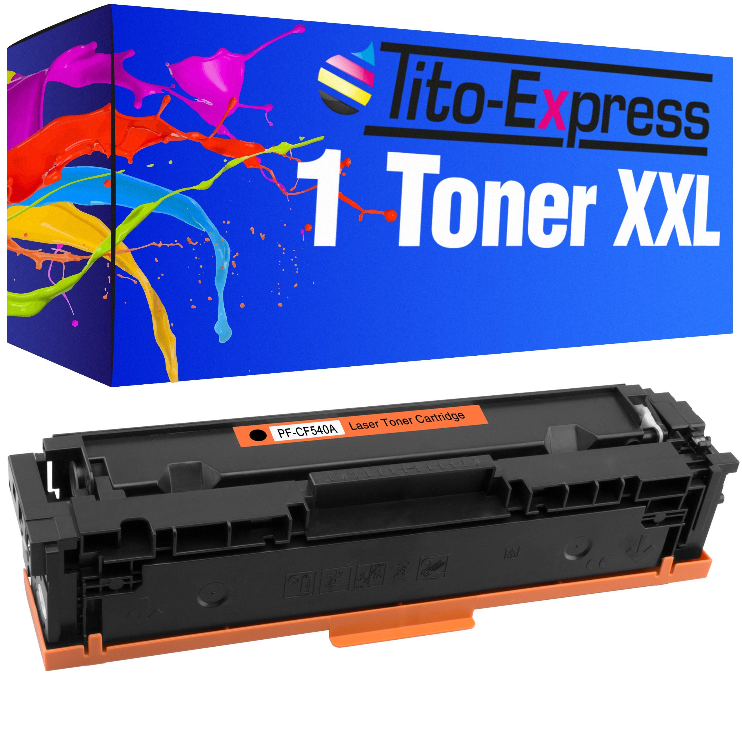 Tito-Express Tonerpatrone ersetzt HP CF540A CF 540A 203A, (1x Black), für Color Laserjet Pro MFP M281fdw M281fdn M254dw M254nw M280nw M254dn