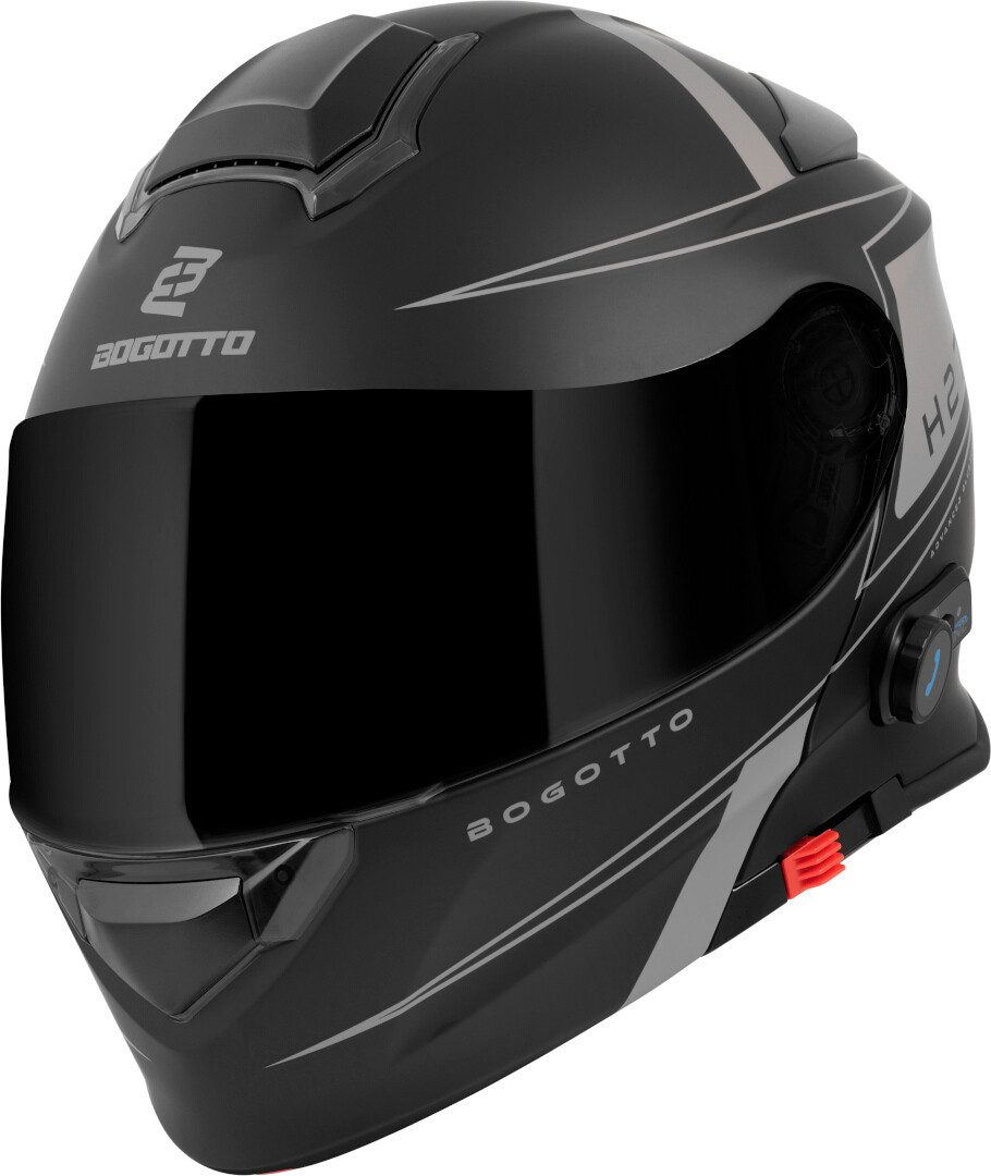 Bogotto Motorradhelm H271 BT Taog Bluetooth Klapphelm, integriertes Kommunikationssystem,geeignet für Brillenträger,hera