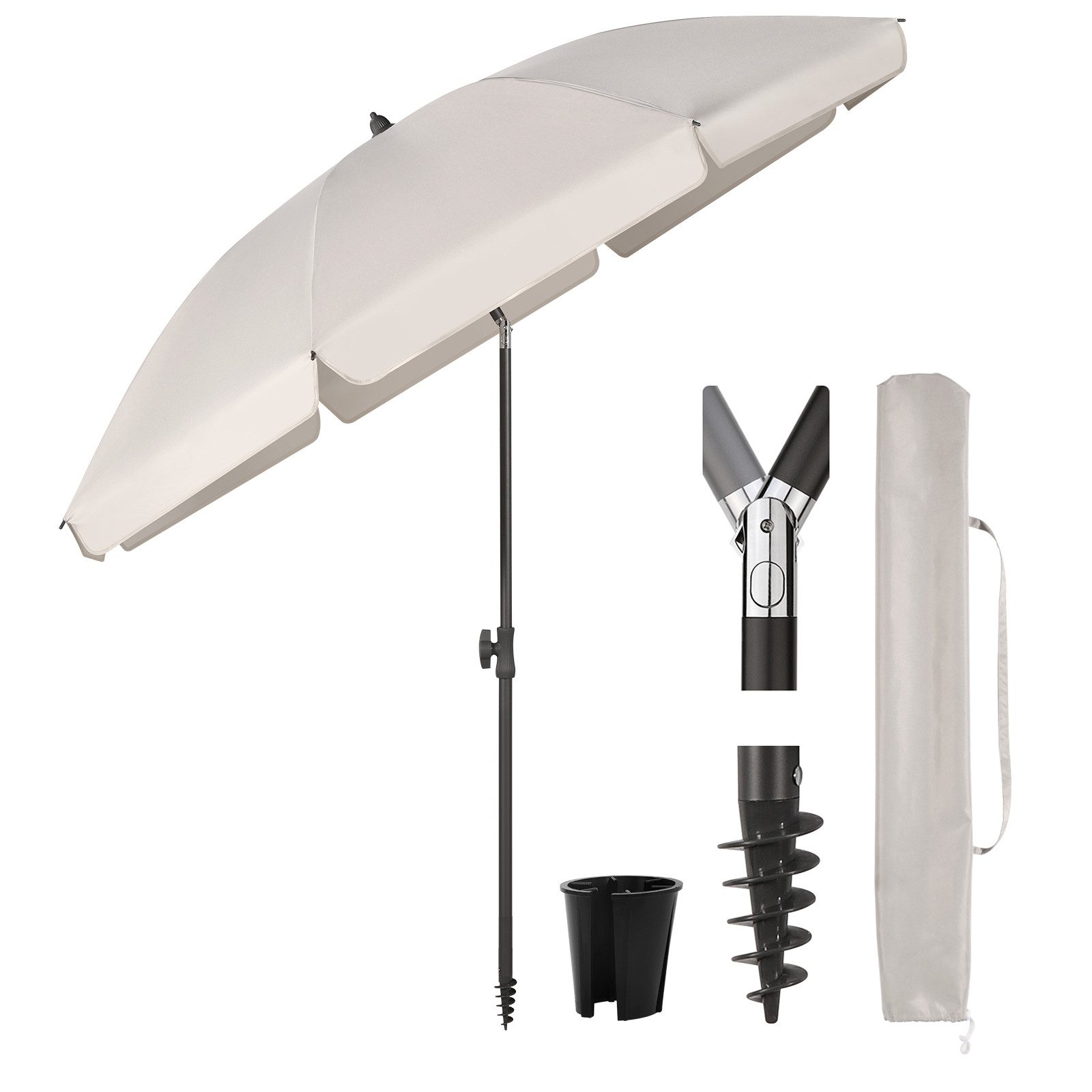 Sekey Sonnenschirm Ø180 cm Balkonschirm Terrassenschirm günstig online kaufen
