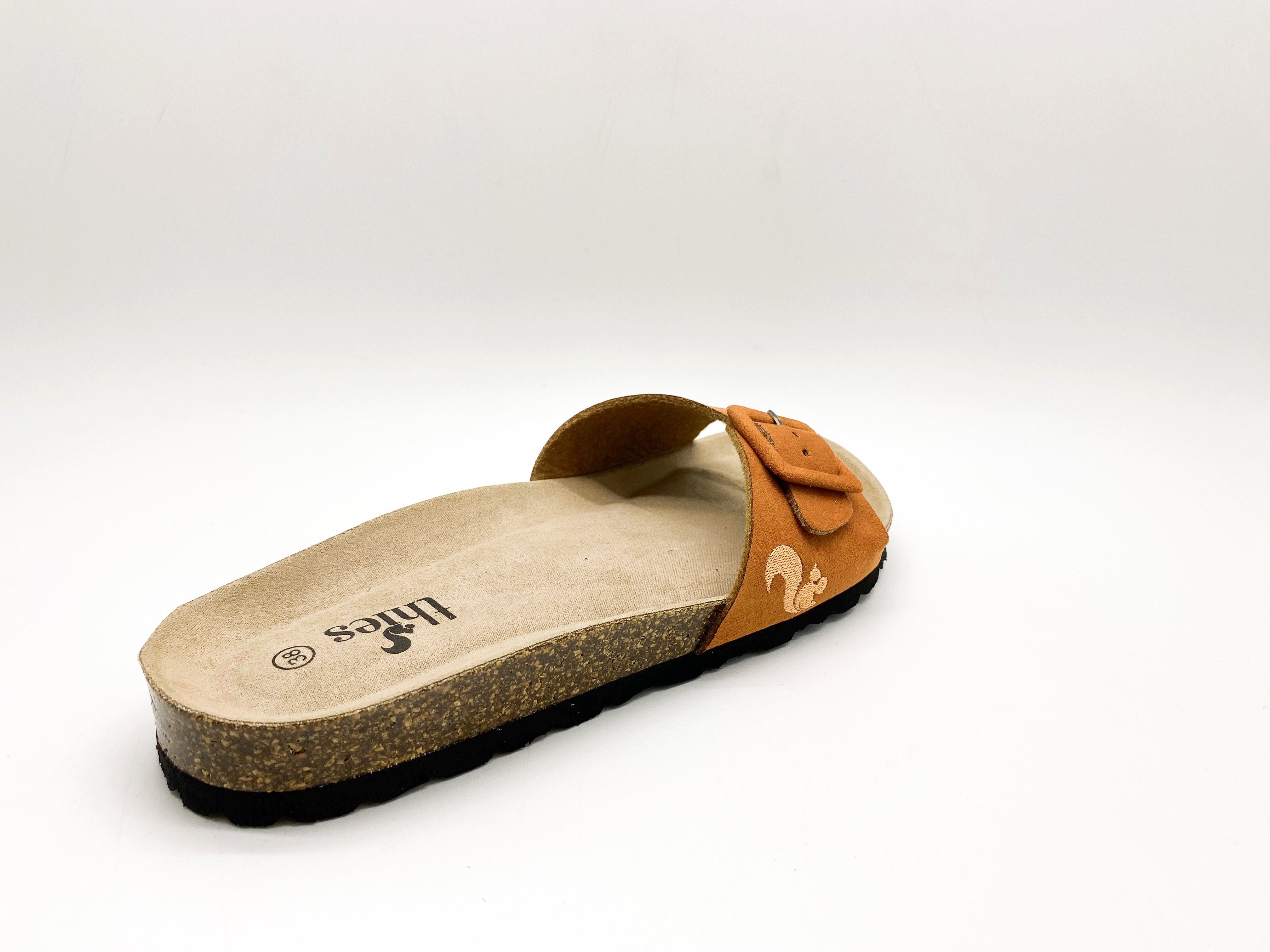 Strap 1856 Eco Vegan Covered Orange Sandal Sandale thies Bio ®