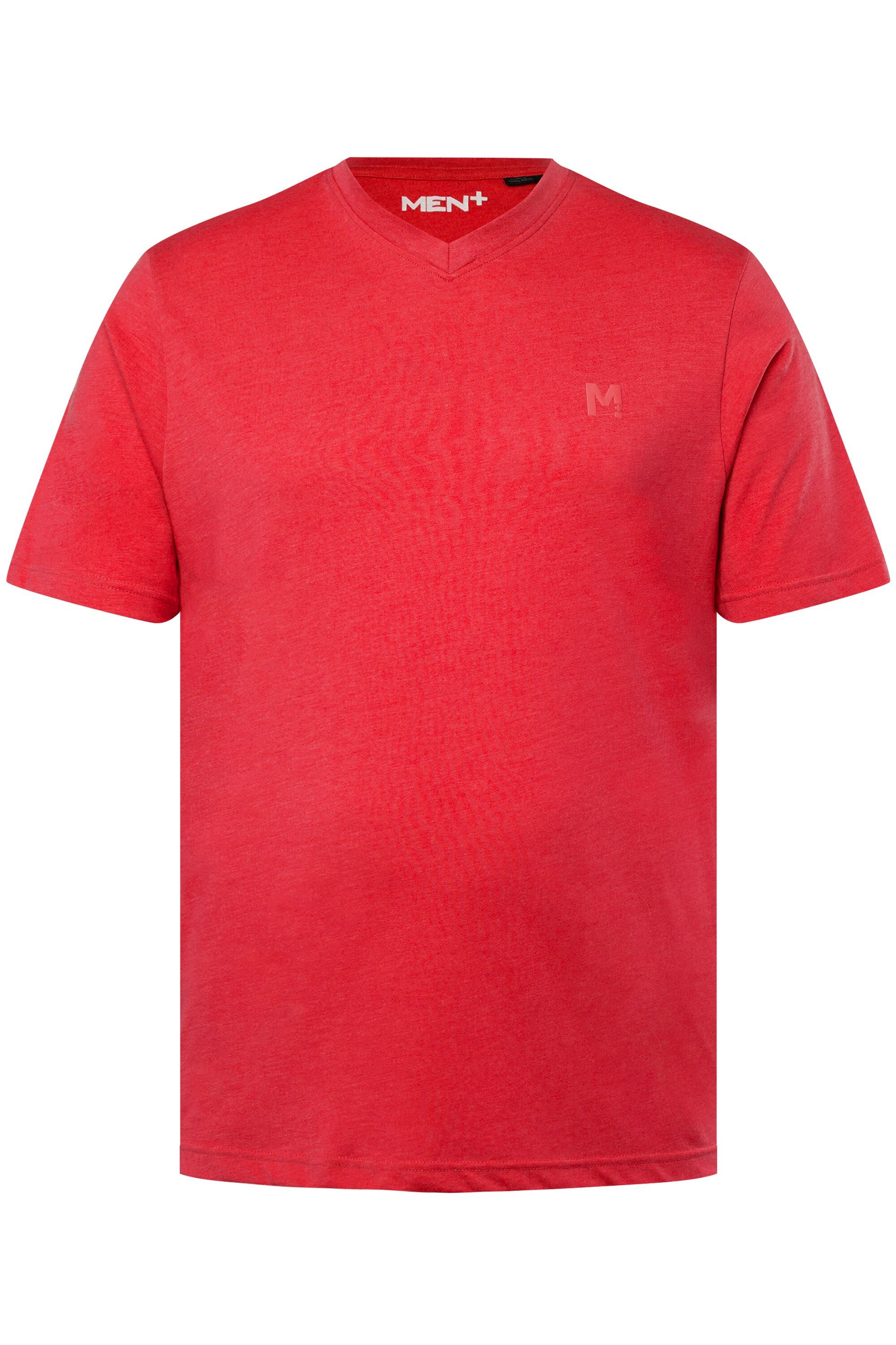 Men Plus T-Shirt Men+ T-Shirt Basic Halbarm V-Ausschnitt bis 8 XL günstig online kaufen
