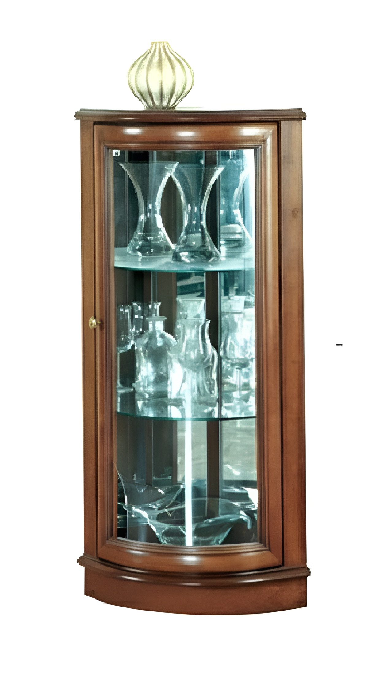 Vitrine Elegante Kommode mit Vitrine - Design Möbelstück