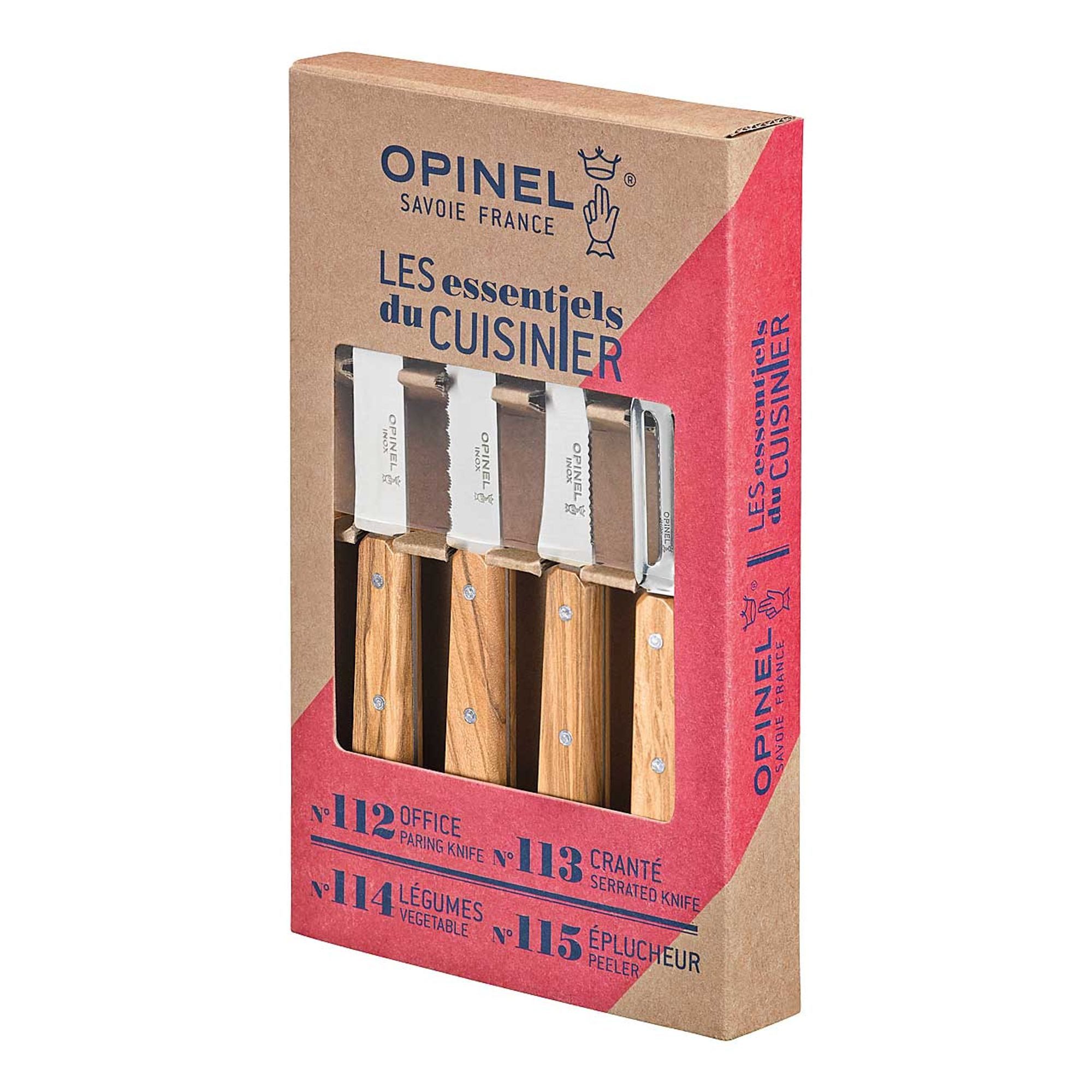 Opinel Taschenmesser Opinel LES ESSENTIELS, Olivenholz, 4-teilig 254458
