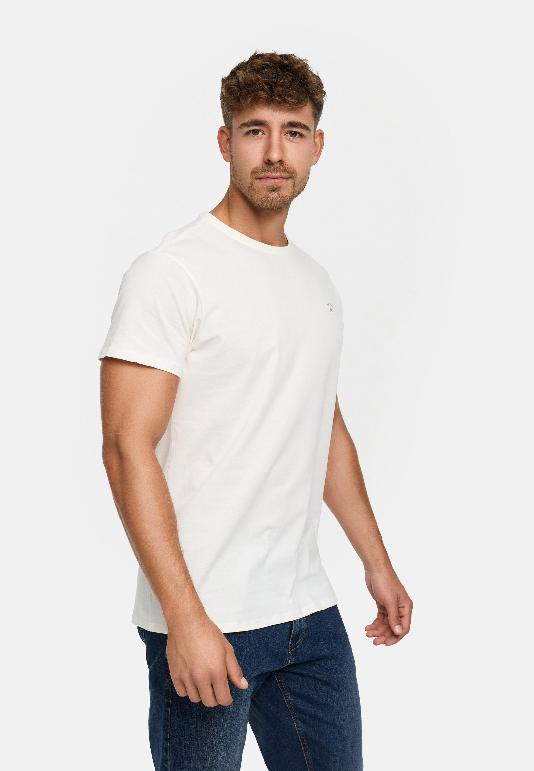 Indicode T-Shirt Herren Kloge Shirt Tee Herrenshirt mit dezentem Label-Deta günstig online kaufen