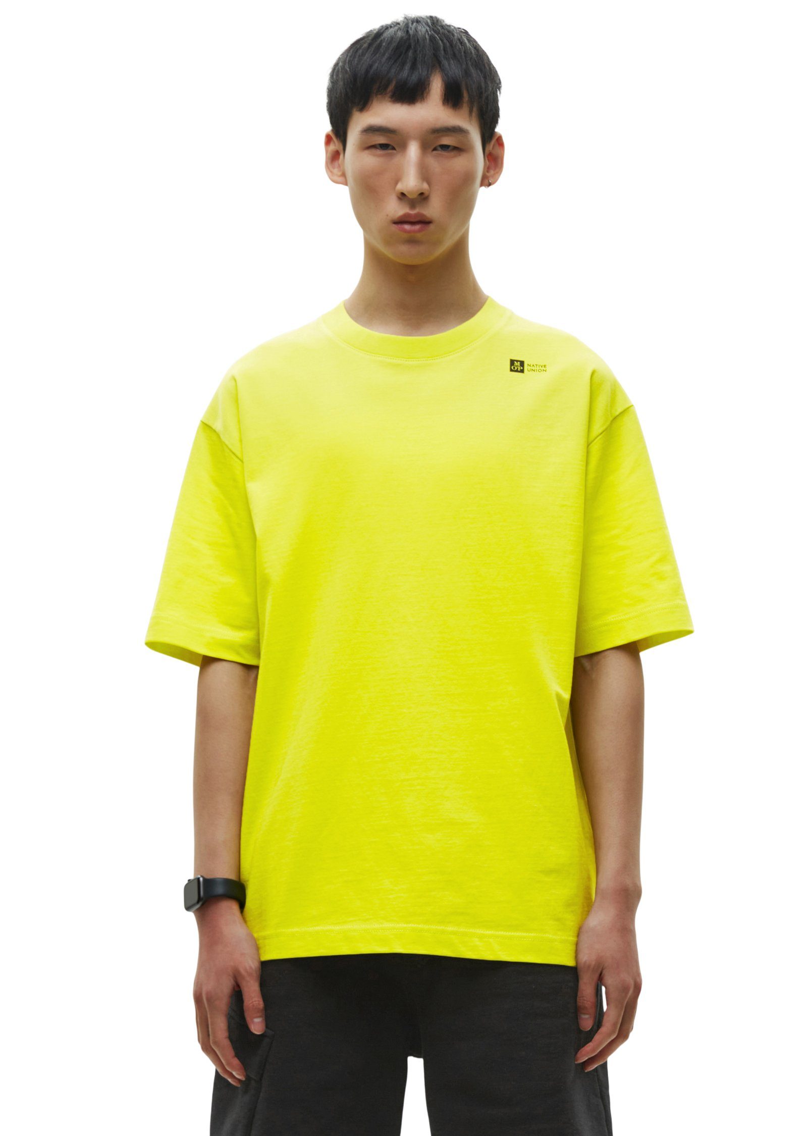 Marc O'Polo T-Shirt mit Logo und Rückenprint gelb