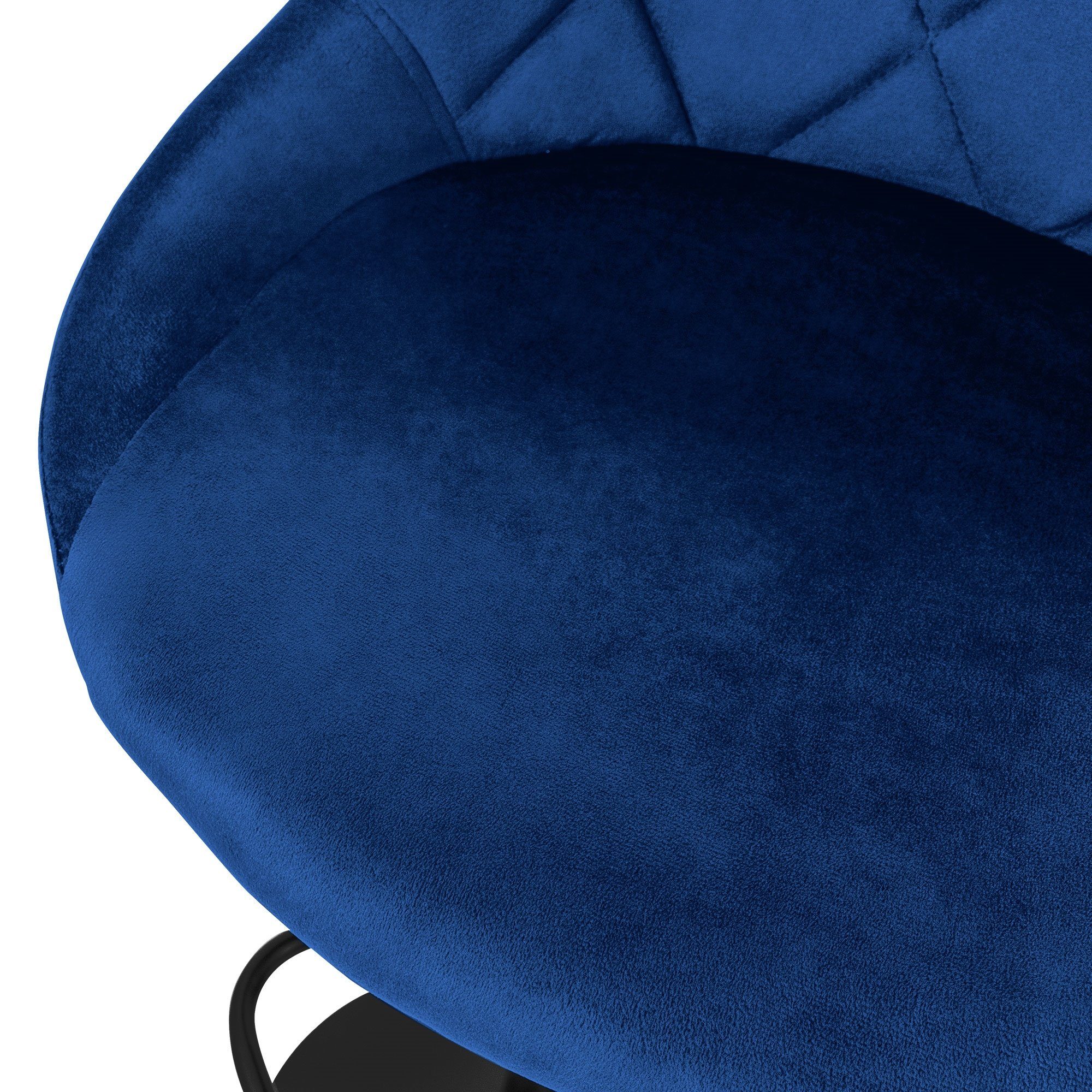 Blau Fußstütze Barstuhl Barstühle, drehbar Tresenhocker Barhocker Samt höhenverstellbar Set mit 2er Bistrohocker Gepolstert Hocker ML-DESIGN Drehstuhl