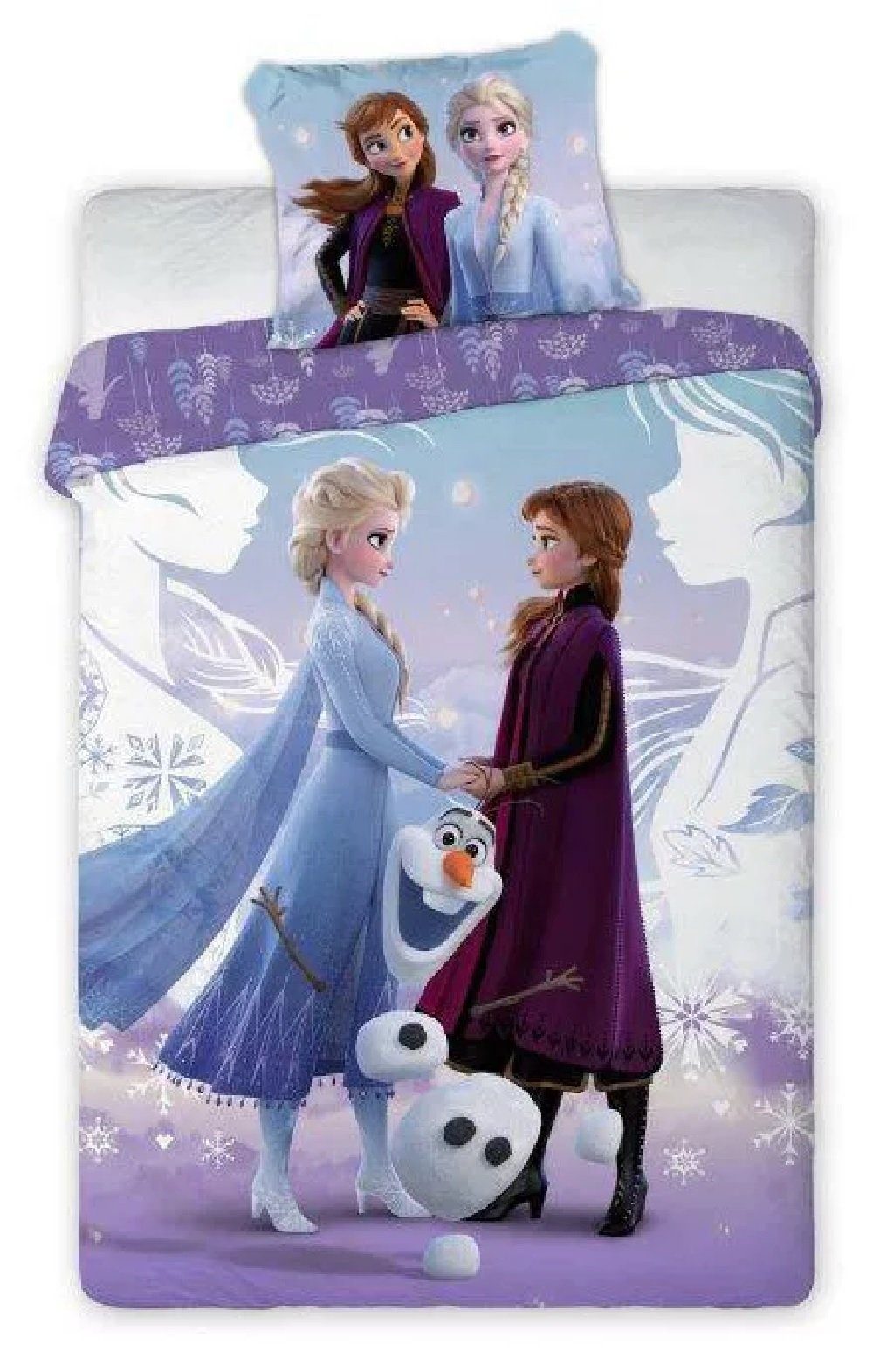 Kinderbettwäsche Die Eiskönigin Anna Elsa - Kinder Bettwäsche Set 140x200  cm Deckenbezug Frozen 759, Disney Frozen, Baumwolle, 2 teilig