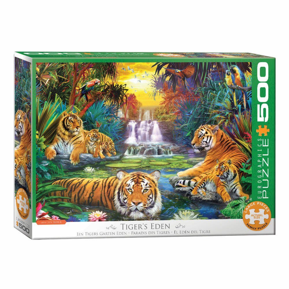 Eden für Garten Ein Puzzle 500 Tiger, EUROGRAPHICS Puzzleteile