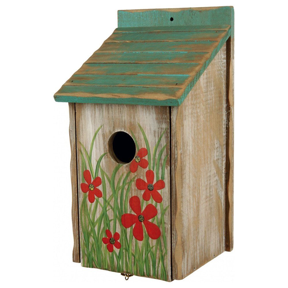 Nistkasten Nistkasten mit Blumen-Motiv
