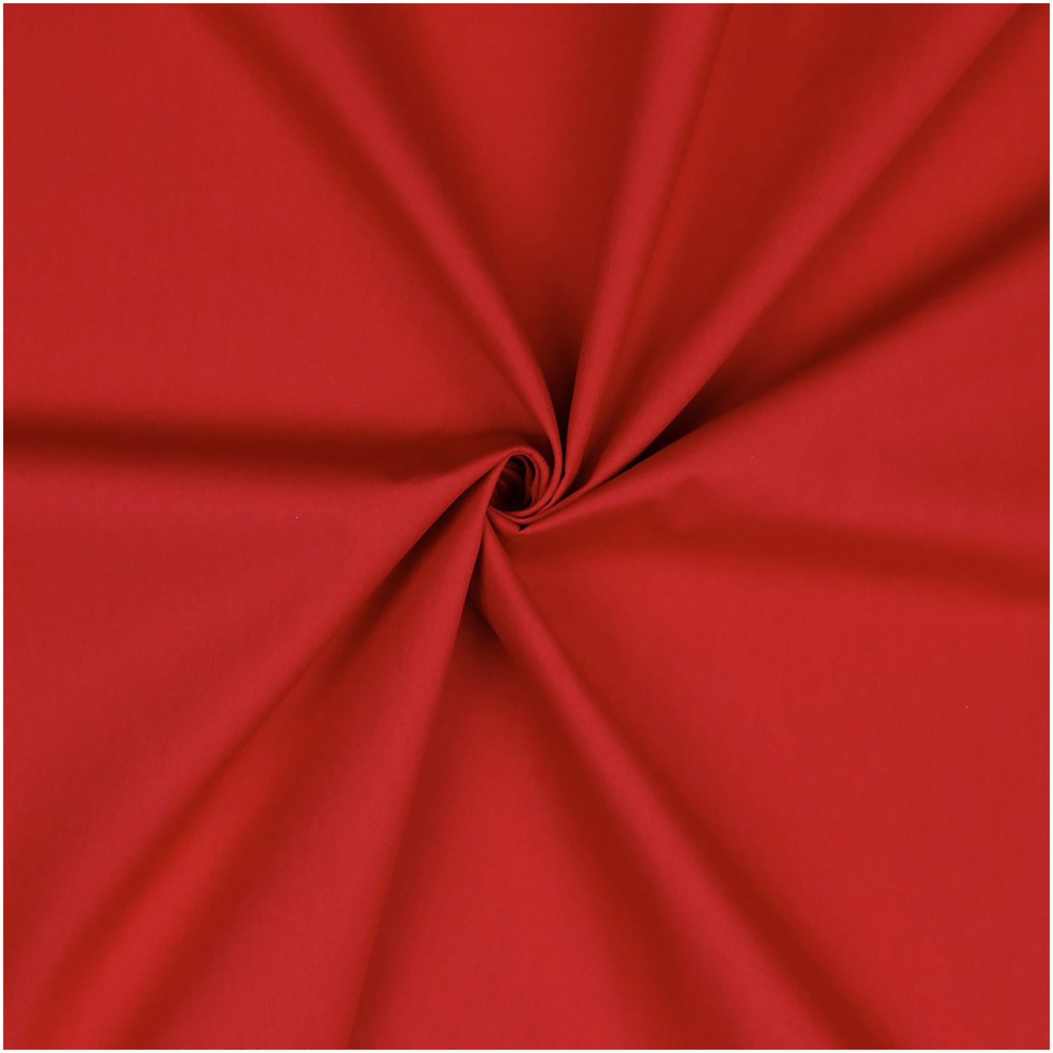 maDDma Stoff Popeline Baumwollstoff Fahnenstoff ab 1m Meterware unifarben 1v2, 018 - rot