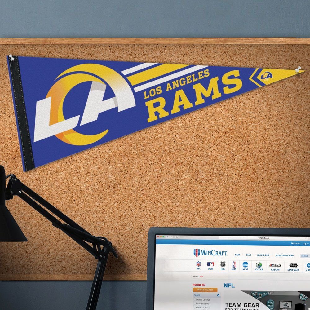 WinCraft Wanddekoobjekt Los NFL Angeles Premium 75x30cm Pennant Rams Wimpel Filz