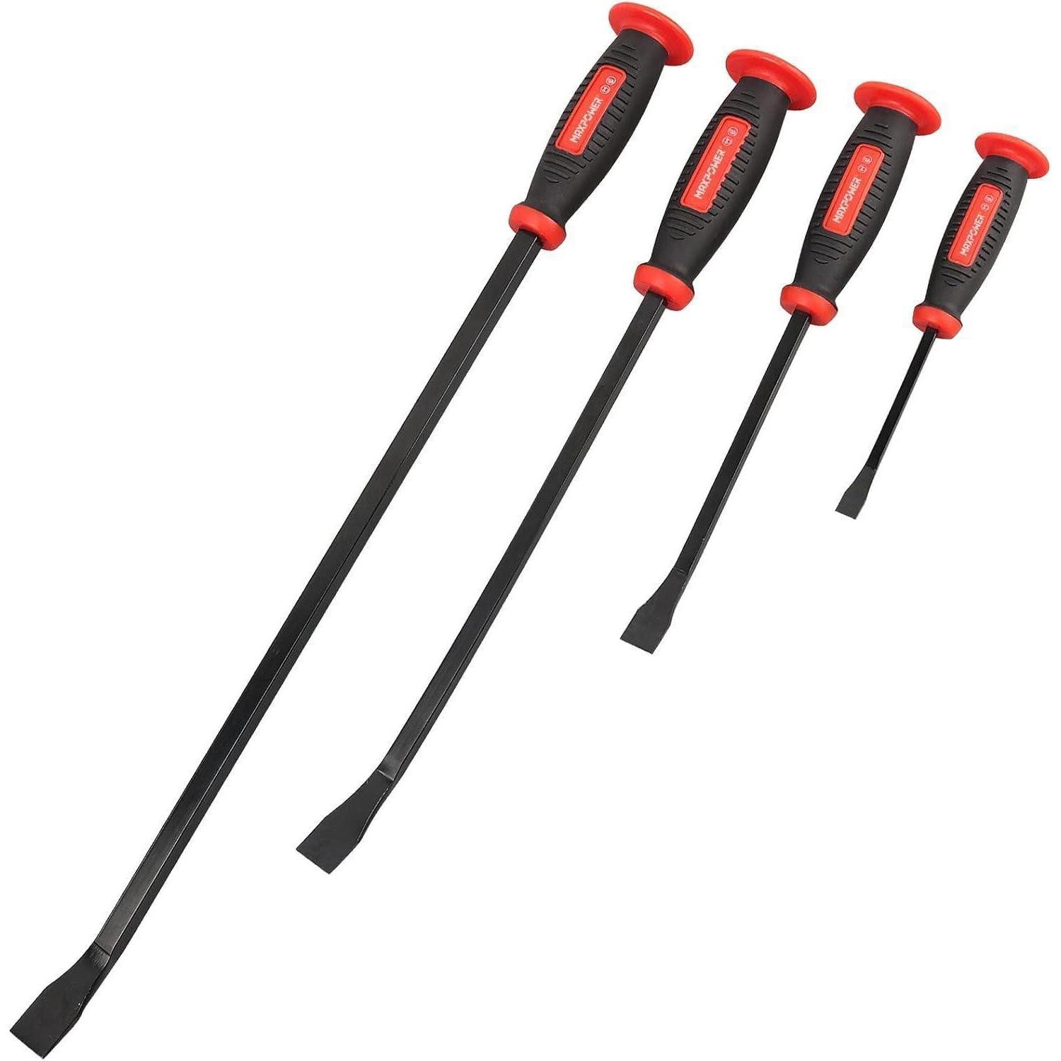 LuxusKollektion Brecheisen Stemmhebel 4tlg Schlagköpfe Rot – 4-teiliges Hebelstangen-set