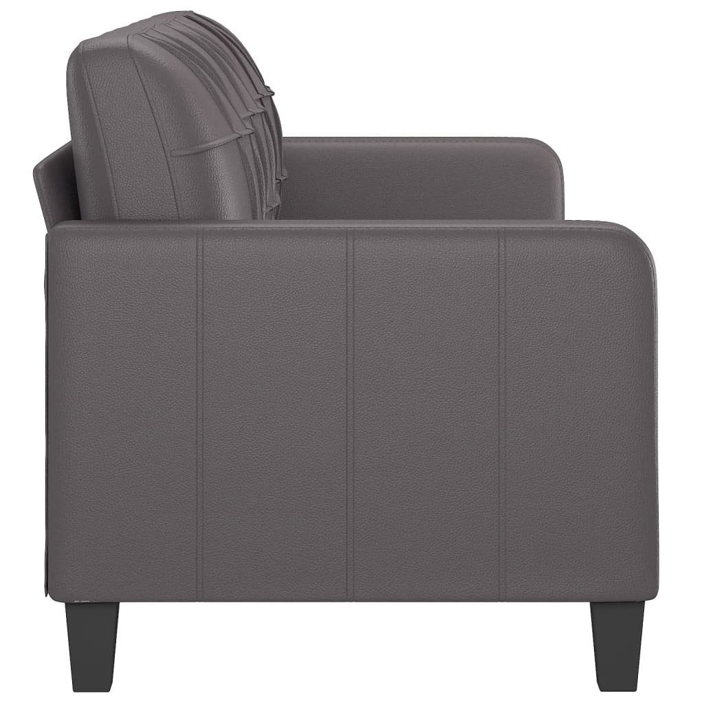 cm vidaXL Möbel Sofa Couch 180 Kunstleder Sofa Grau 3-Sitzer