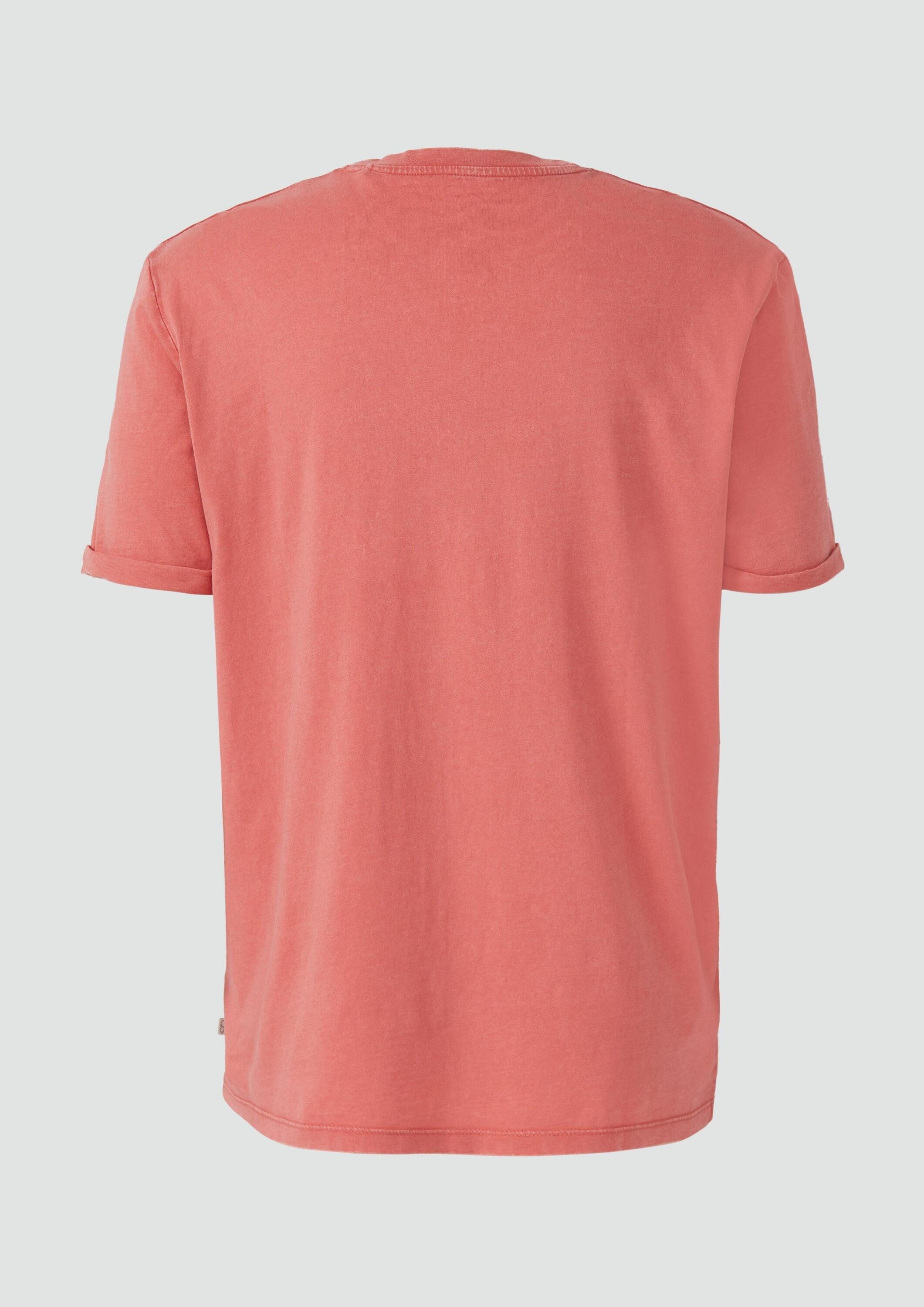 QS Kurzarmshirt T-Shirt Gewaschenes Basic-T-Shirt günstig online kaufen
