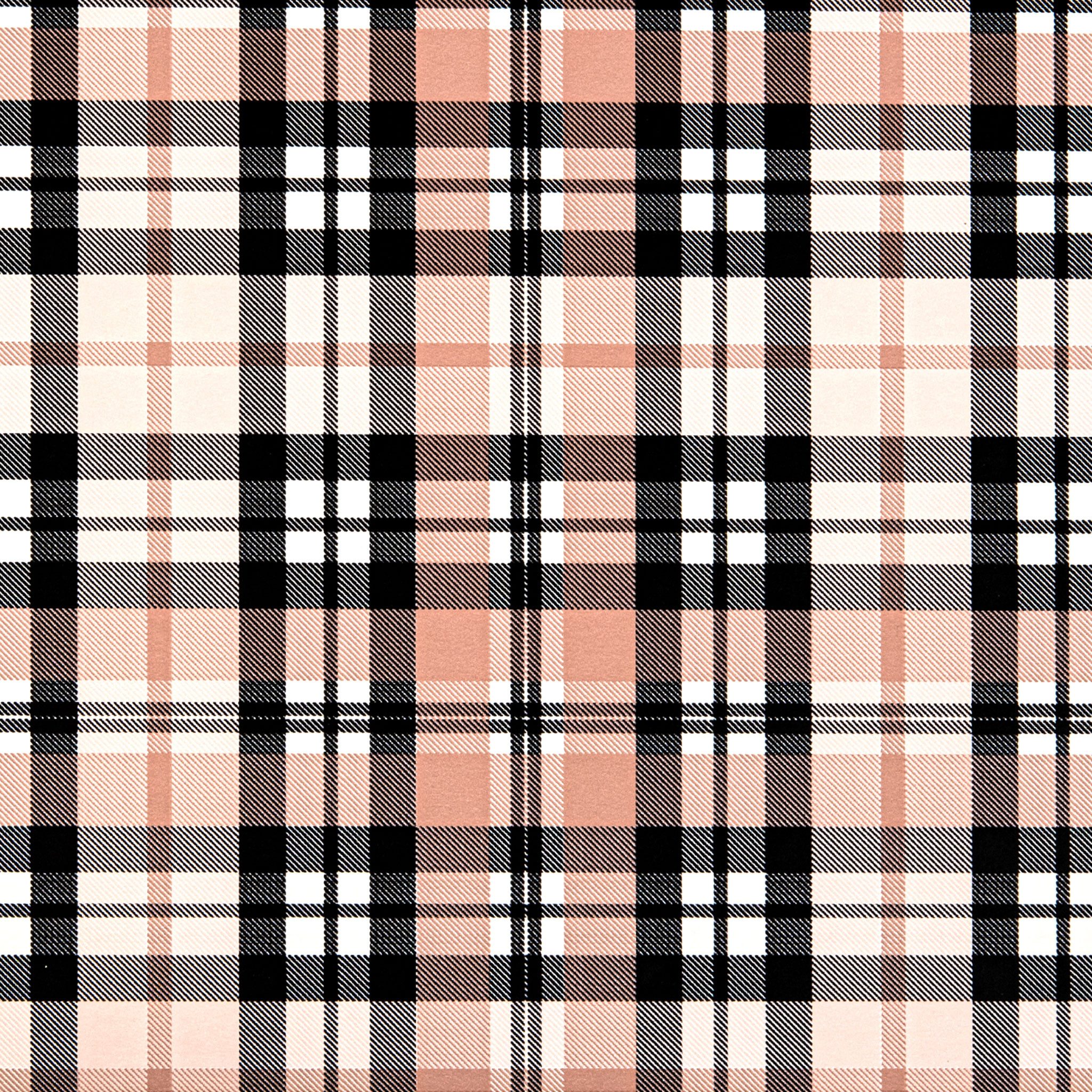 Star Geschenkpapier, Geschenkpapier Schottenkaro Muster 70cm x 2m Rolle Braun / Beige