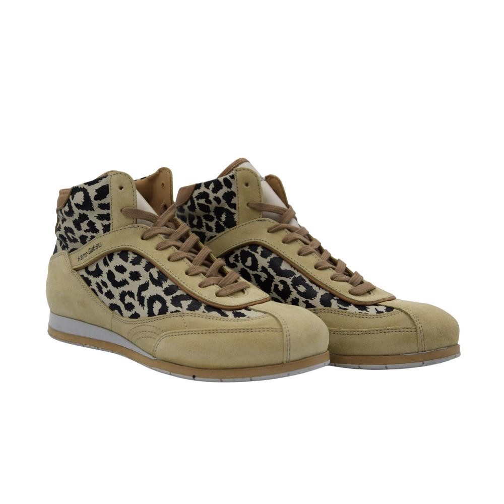 Kamo-Gutsu Kamo-Gutsu Leopardo - Latte Damen Sneaker Sneaker Wechselfussbett