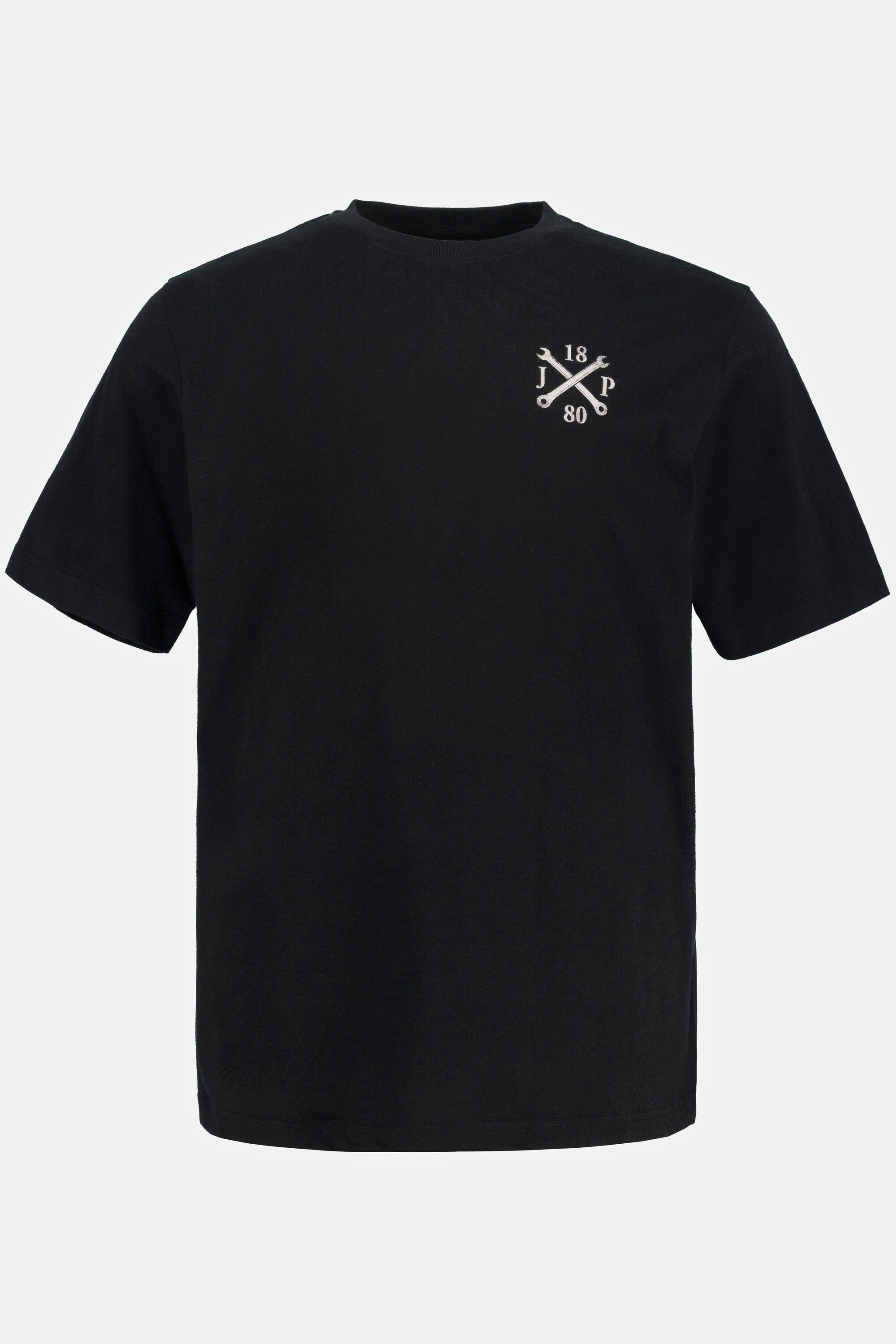 Herren Shirts JP1880 Rundhalsshirt T-Shirt Rücken Print Halbarm Rundhals