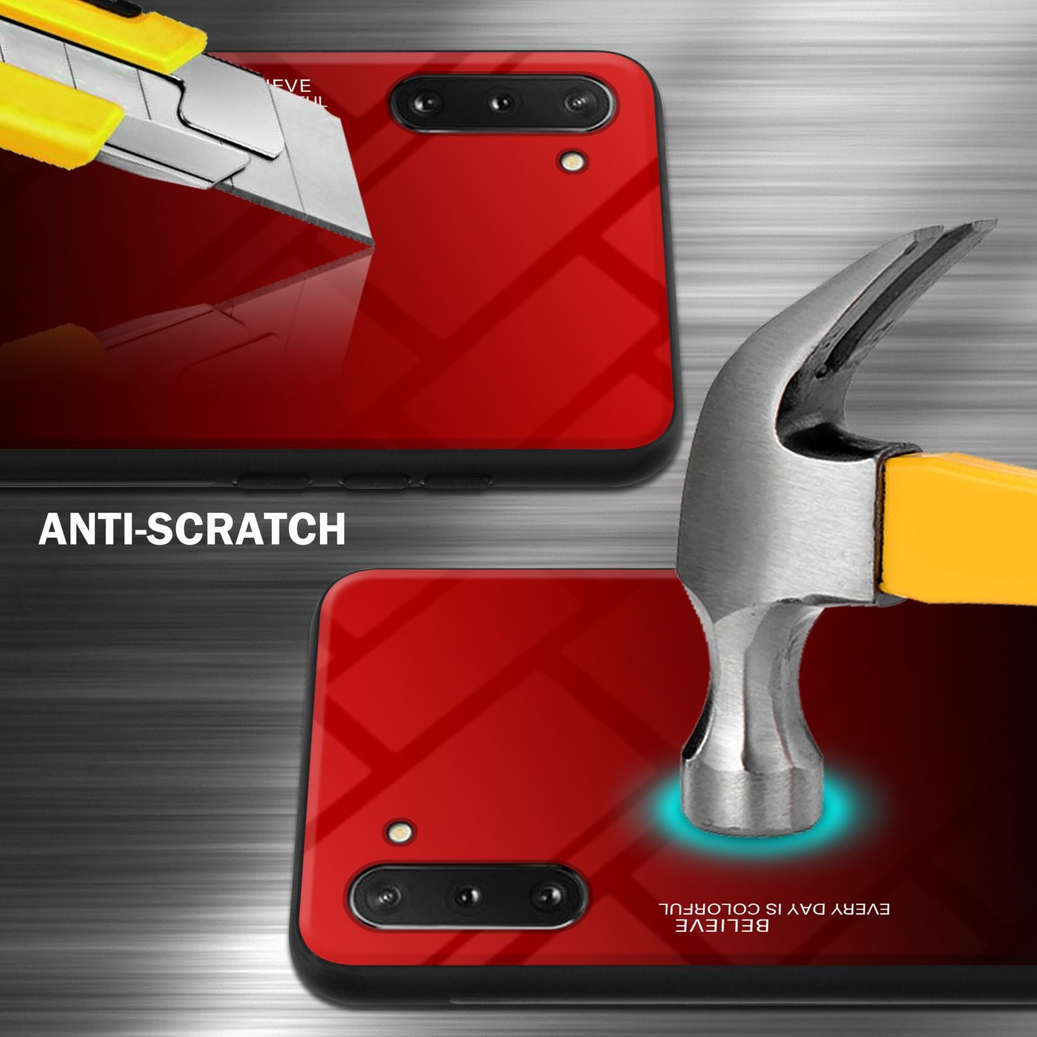 Cadorabo Handyhülle für Samsung Galaxy NOTE 10 Hülle Samsung Galaxy NOTE 10, Robustes Hard Case - Handy Schutzhülle - Hülle - Back Cover Bumper