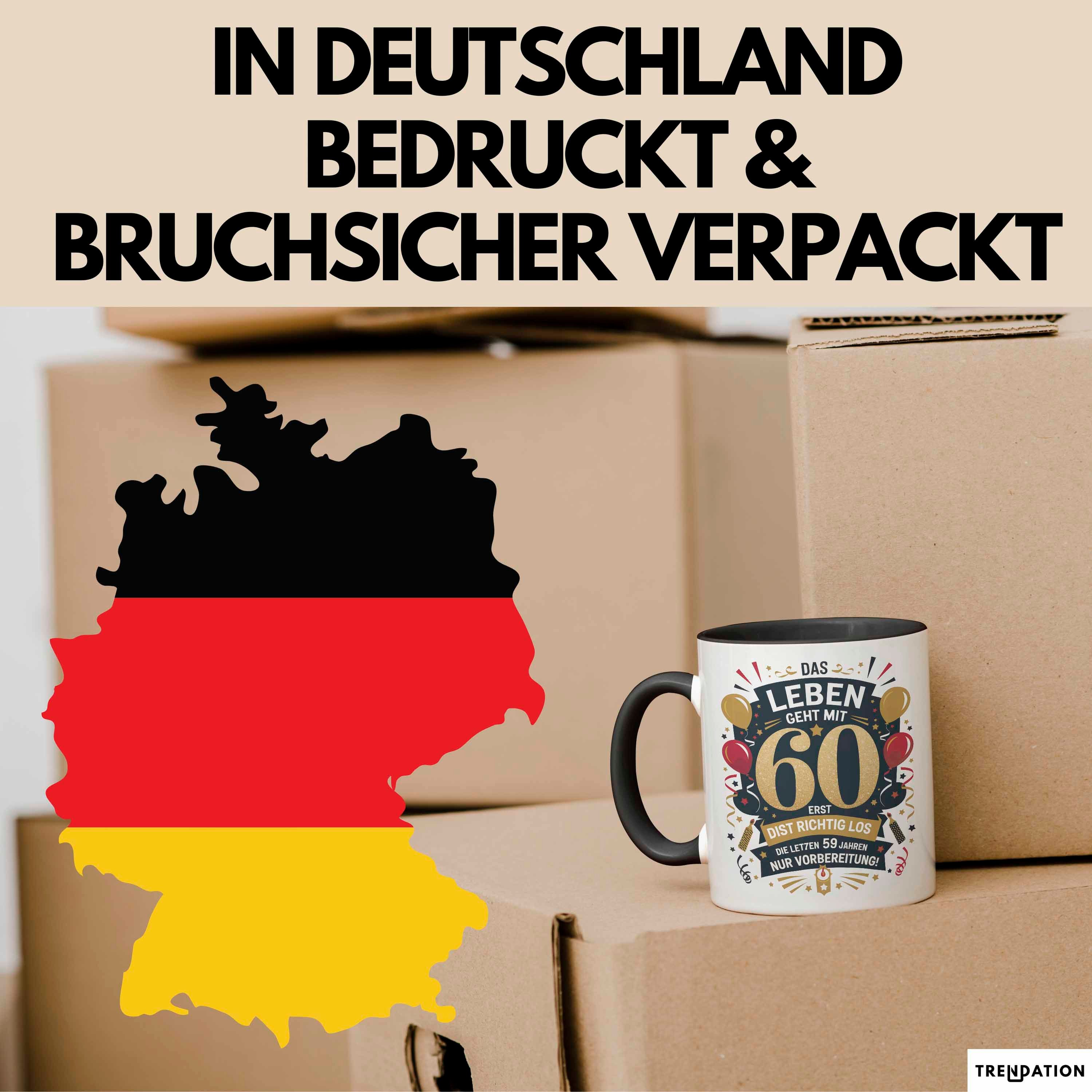 Trendation Tasse 60. Geburtstag Tasse Geschenkidee Das Leben Beginnt Mit 60 – Bild 5 von 5
