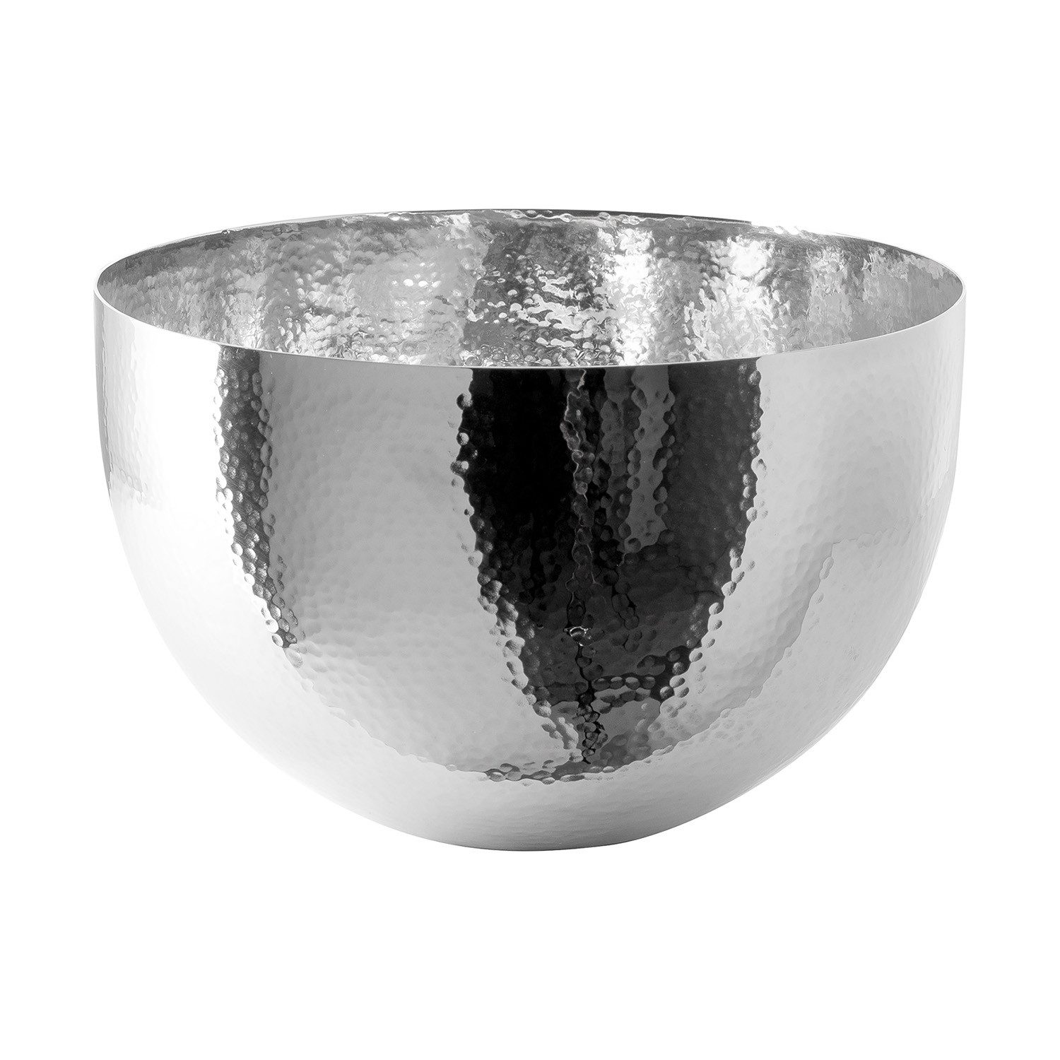 Fink Dekoschale MIRTA Schale - silberfarben - Edelstahl - H. 13cm x B. 21cm x D. 21cm (Servierschale, Geschenkidee - Deko), Edelstahl Servierplatte & Dekoschale - Glasschale Dekoobjekt 70cm