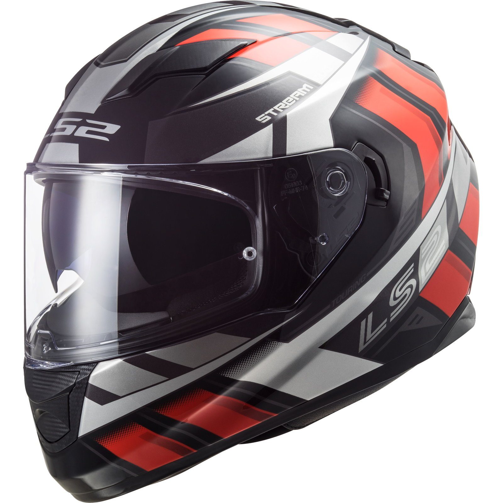 Motorradhelm LS2 FF320 Stream Evo Loop schwarz / rot