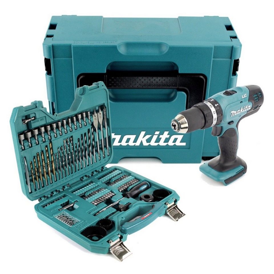 Thumbnail - Makita Schlagbohrmaschine DHP 453 ZJ Akku Schlagbohrschrauber 18 V 42 Nm + 101 tlg. Bit, Bohrer
