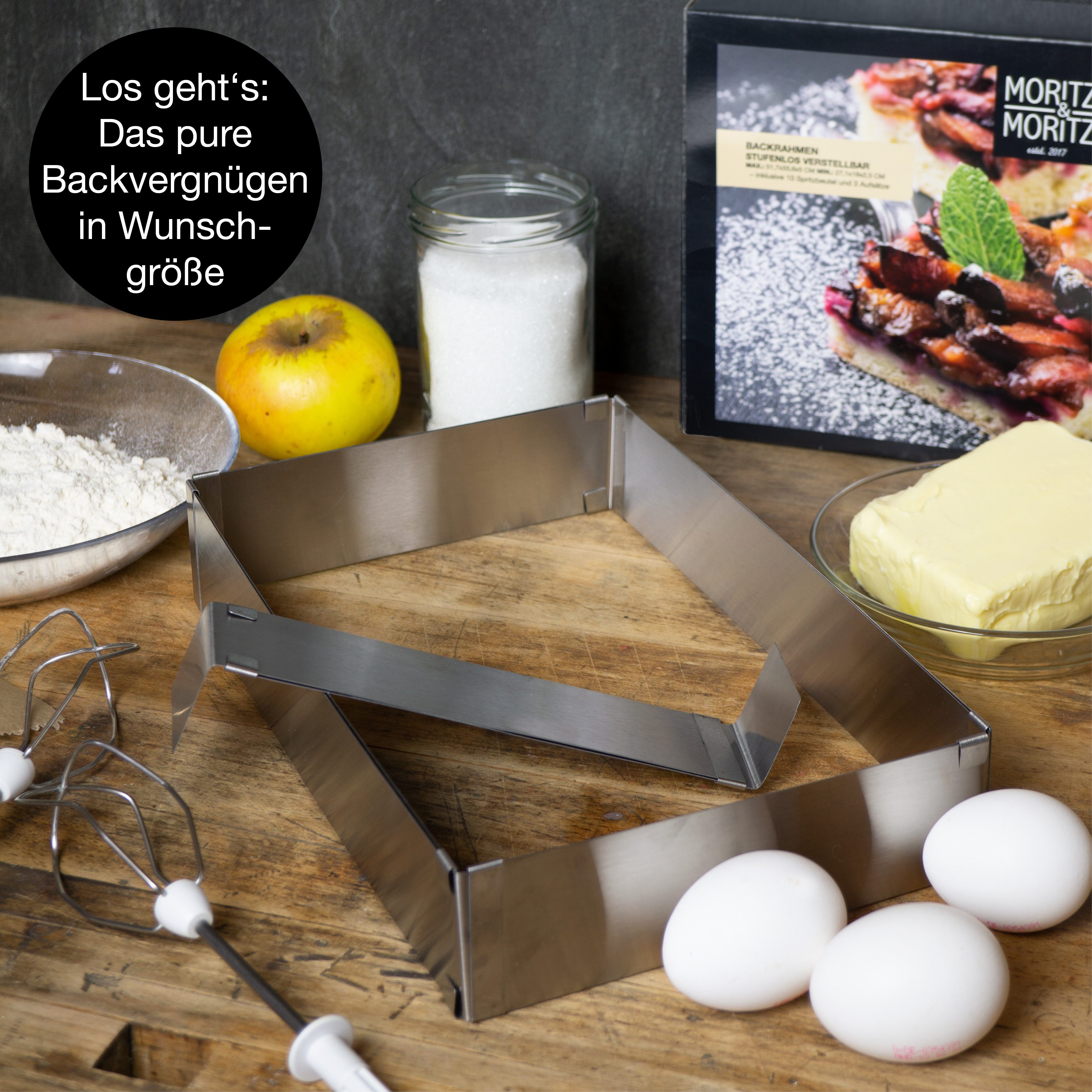 Moritz & Moritz Backrahmen Backrahmen Rechteckig Verstellbar 5cm hoch