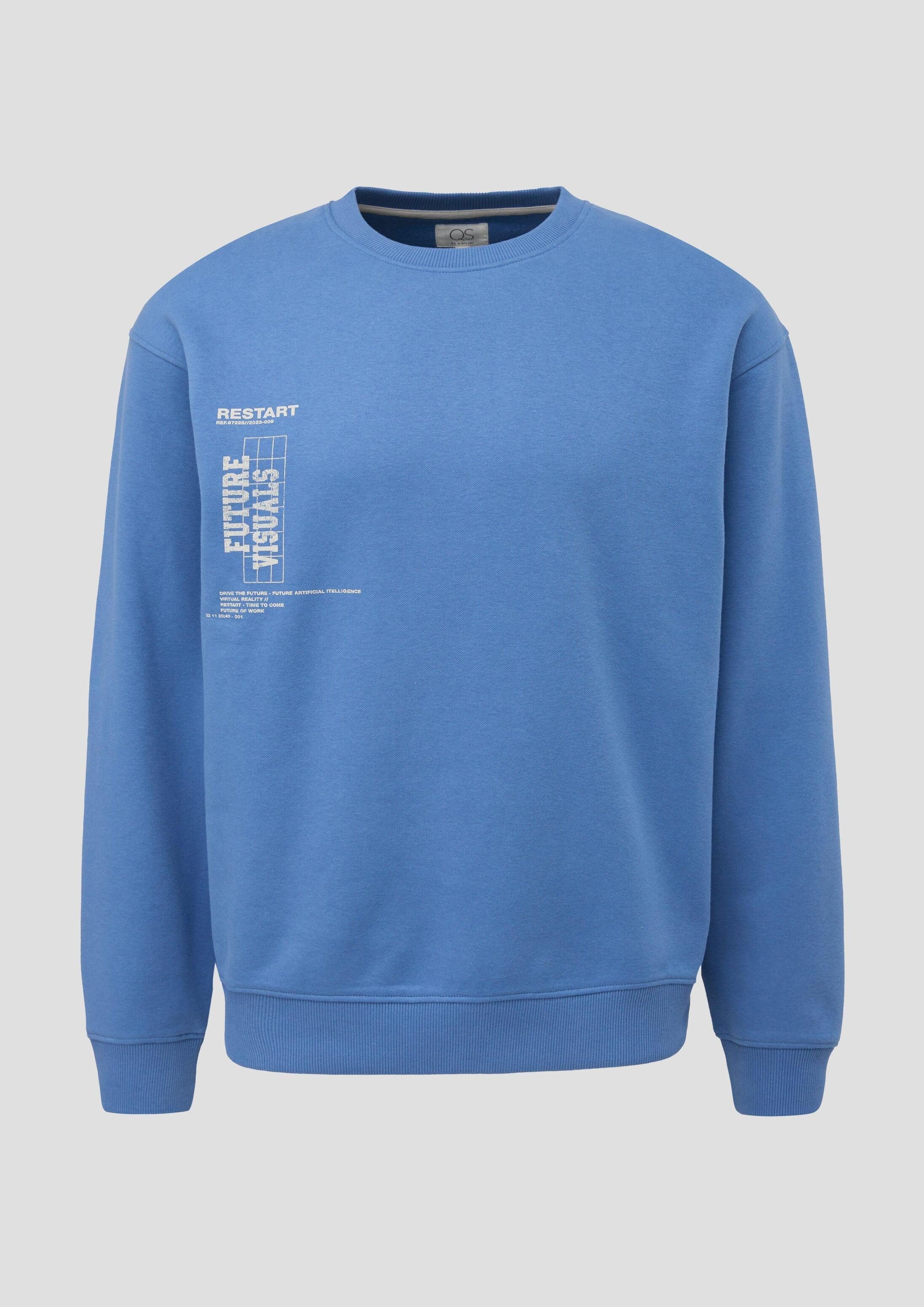 QS Sweatshirt Sweatshirt Sweatshirt mit großem Rückenprint