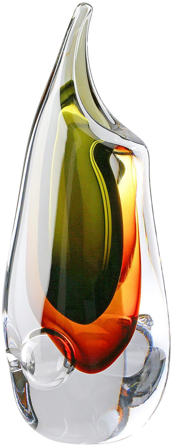 Casablanca by Gilde Tischvase Vase "Finesse" braun, grün, klar H.30 cm (1 S günstig online kaufen