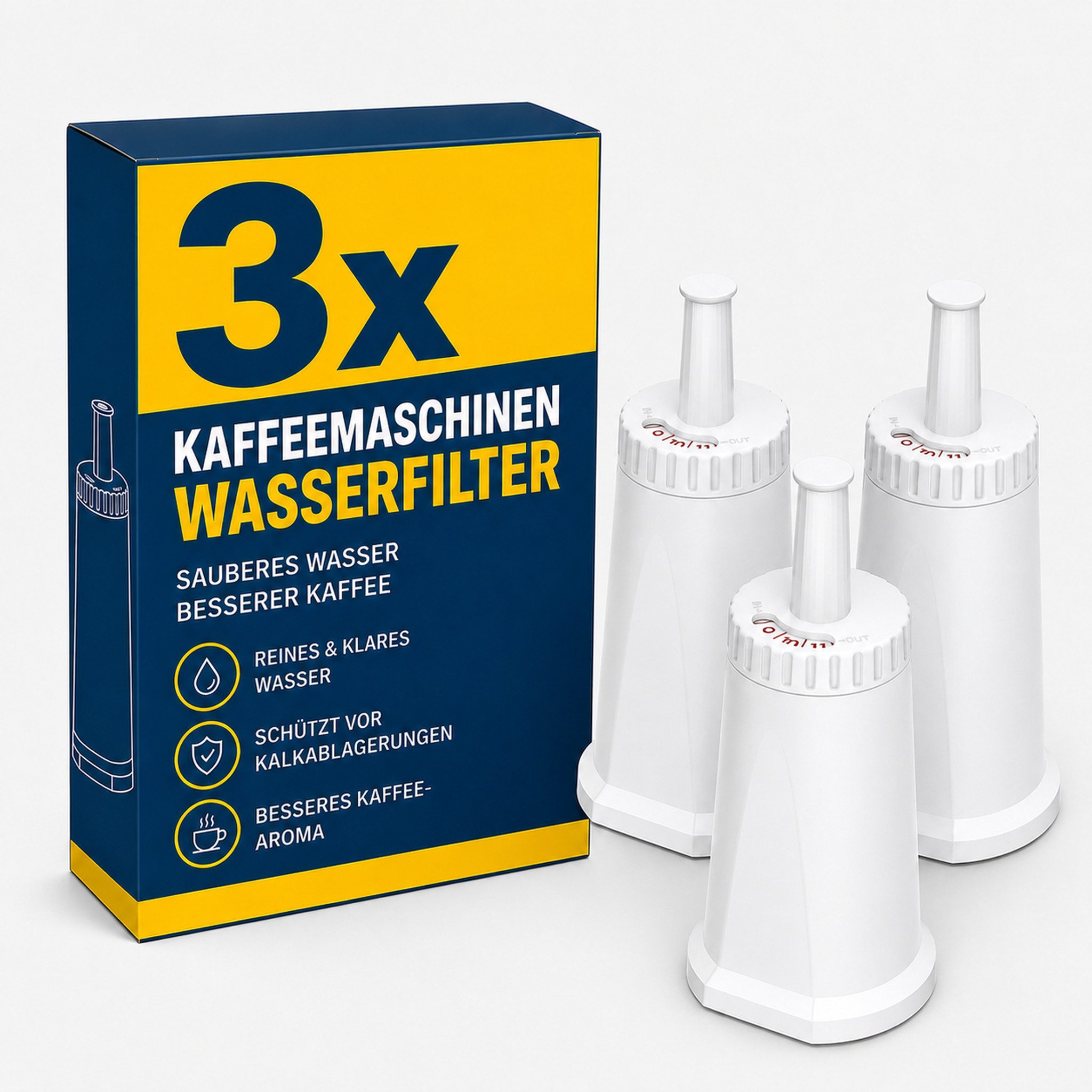 Filswa Ersatzfilter Kompatibel mit allen Sage-Espressomaschinen 3/ 6er-Pack Wasserfilter, Zubehör für Sage Barista Express, Barista Pro, Barista Touch, Oracle und Dual Boiler