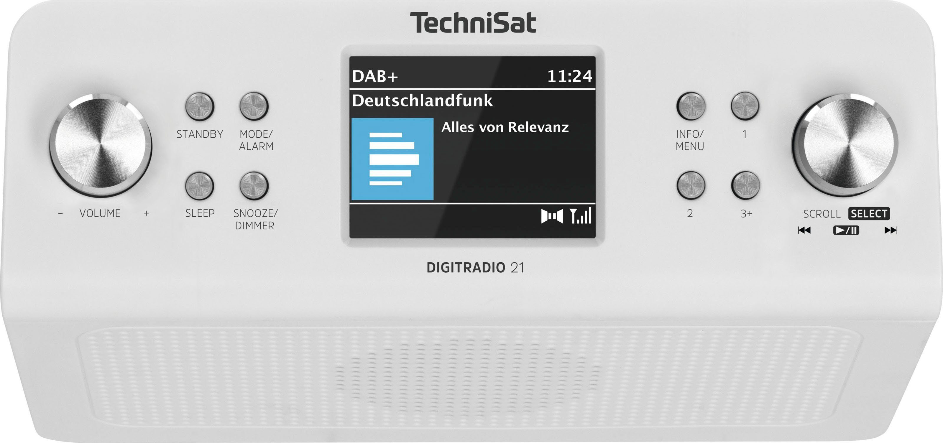TechniSat DIGITRADIO 21 Küchen-Radio W, RDS, (DAB), Unterbau-Radio,Küchen-Radio) UKW 2 weiß (Digitalradio mit