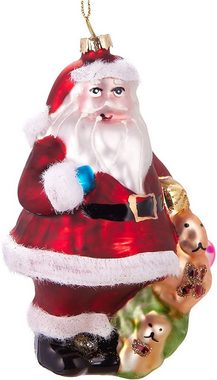 BRUBAKER Christbaumschmuck Baumkugel Set Weihnachten (3-tlg), Klassische Handbemalte Weihnachtskugeln Nussknacker Lebkuchenmann Weihnachtsmann - Mundgeblasener Christbaumschmuck aus Glas - Baumschmuck Lustig