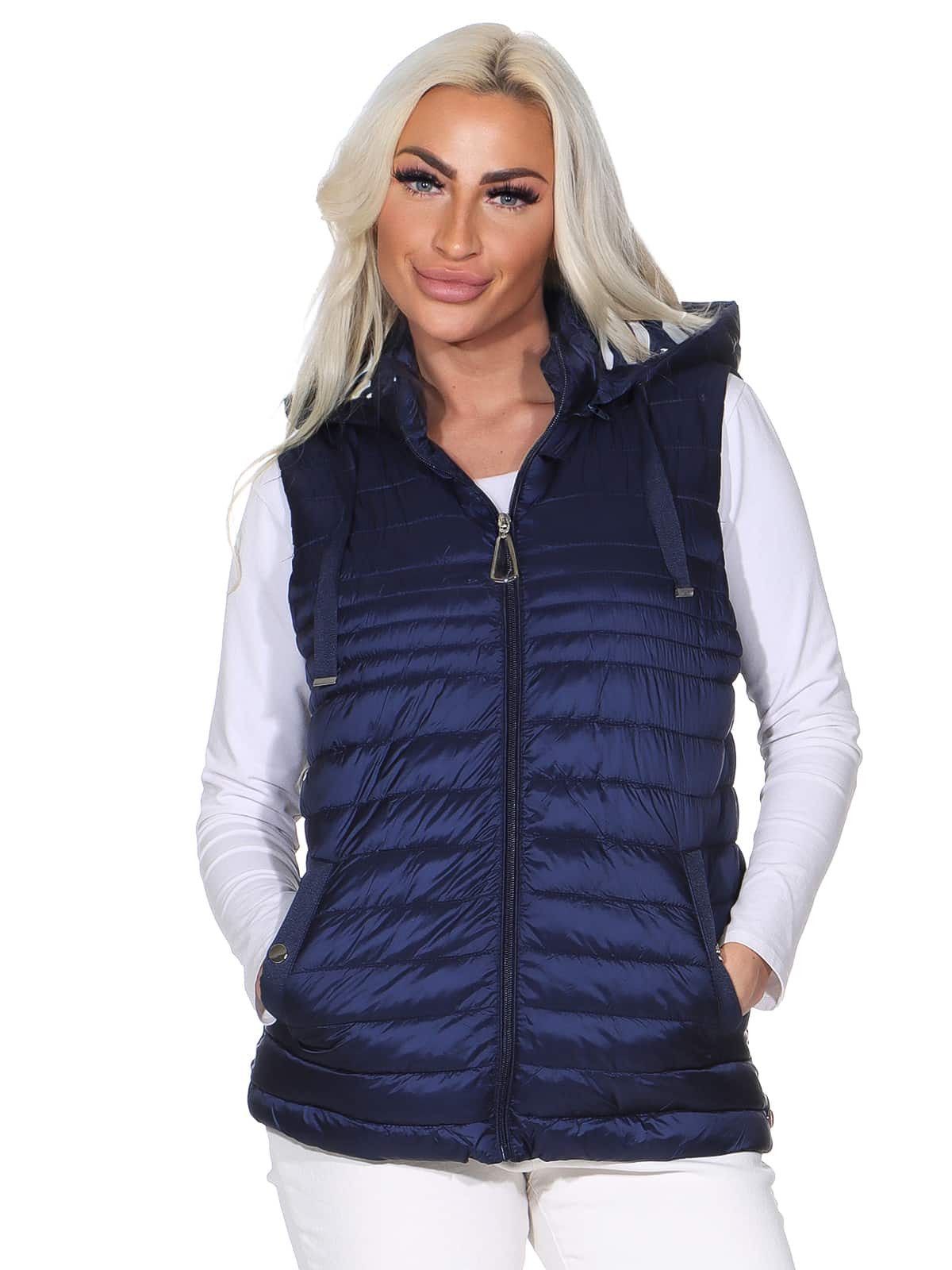 OriginalYou Steppweste Kurzweste leichte Freizeitweste Damen Stepp Weste auch in großen Größen erhältlich, leichte Glanz-Optik