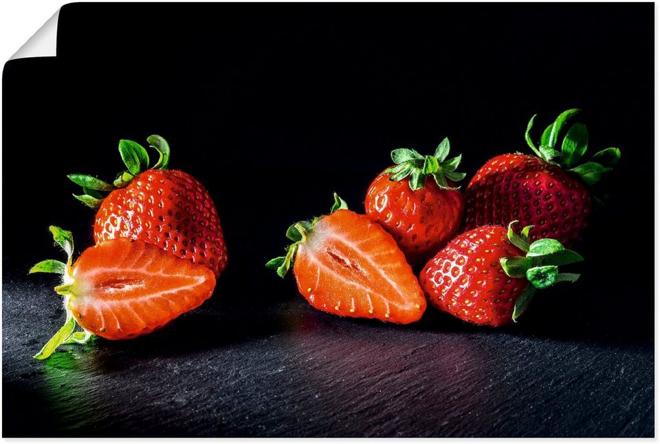 Artland Wandbild Erdbeeren, süß und fruchtig, Obst Bilder (1 St), als  Alubild, Leinwandbild, Wandaufkleber oder Poster in versch. Größen