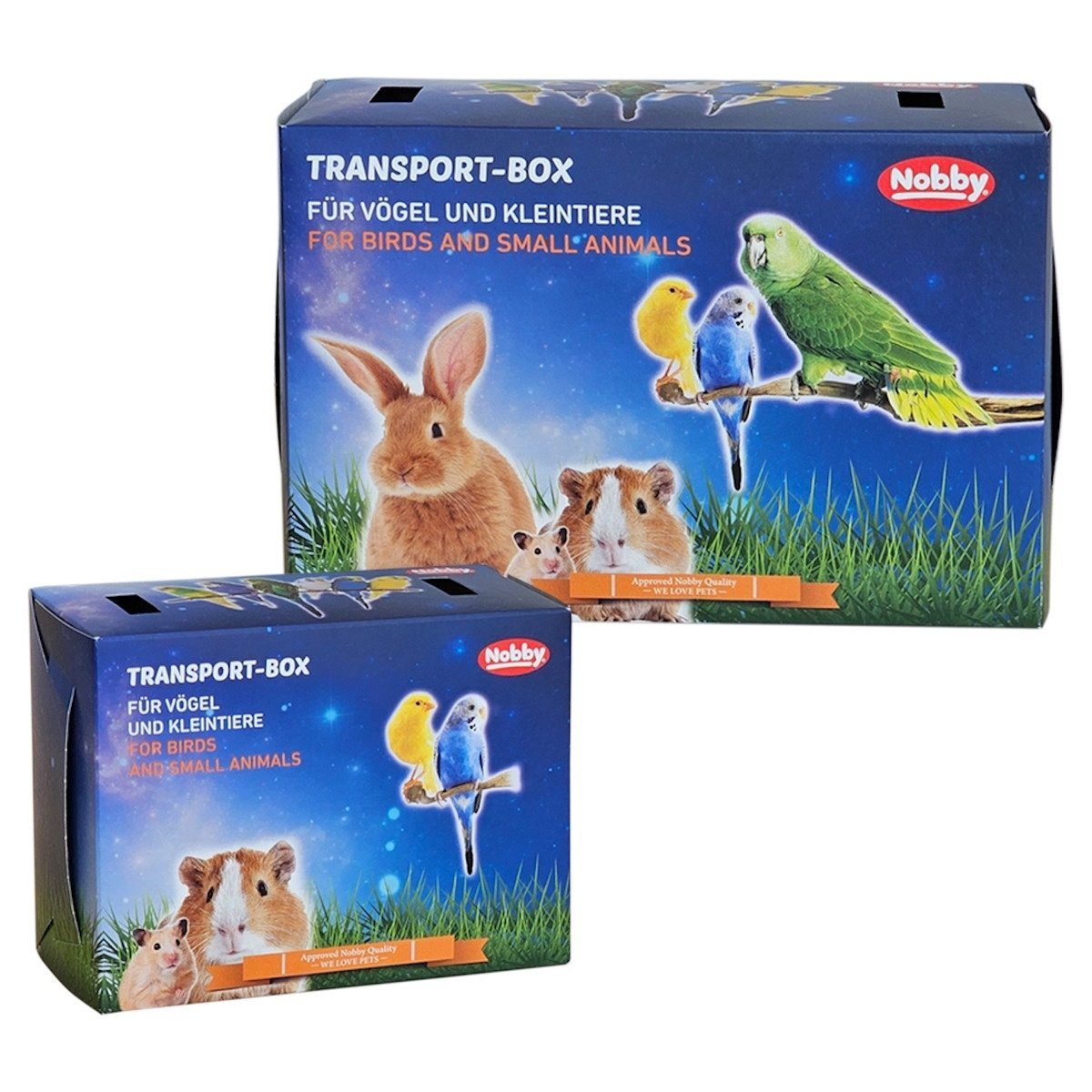 Nobby Tiertransportbox Transportschachtel für Vögel und Nager