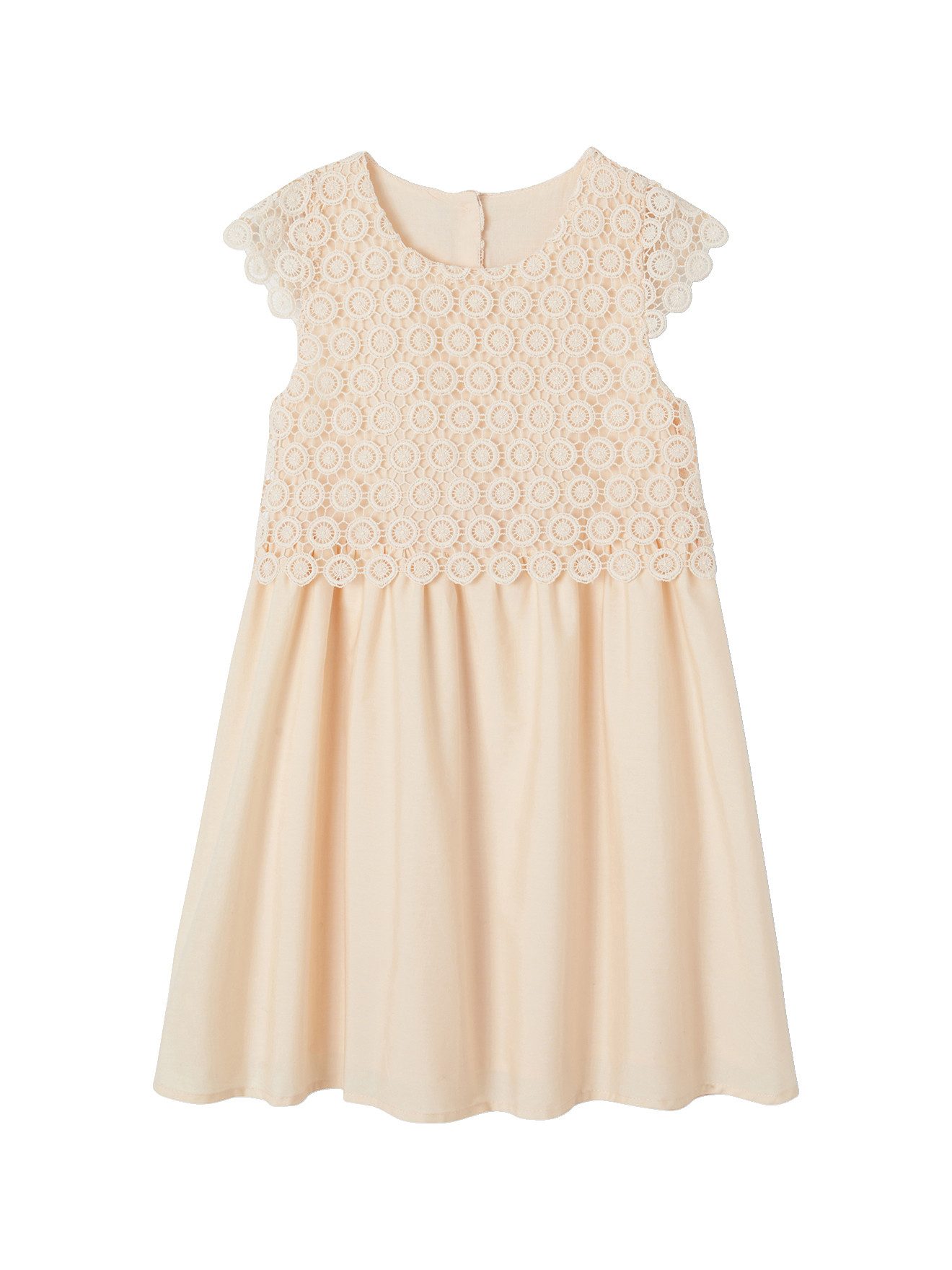 Minikleid Festliches Mädchen Kleid mit Makrameespitze