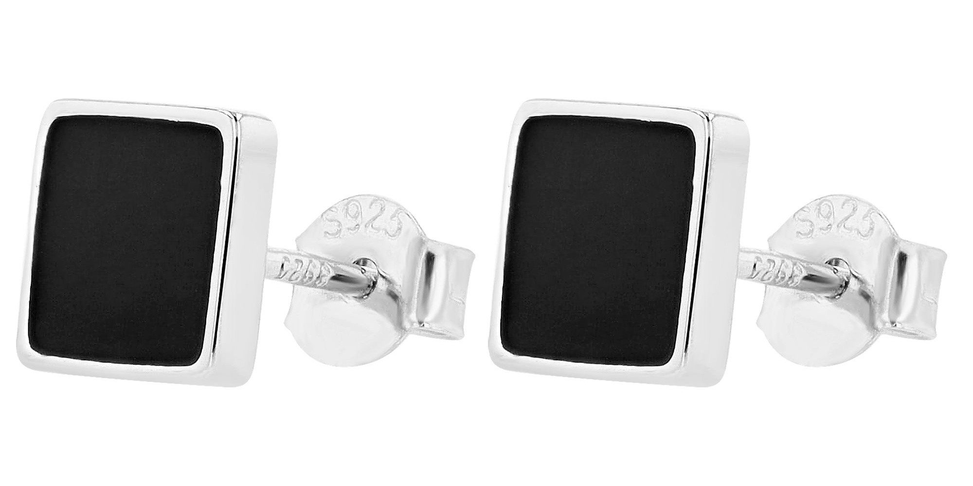 Paar Ohrhänger Ohrringe – Ohrstecker aus 925 Silber mit Emaille