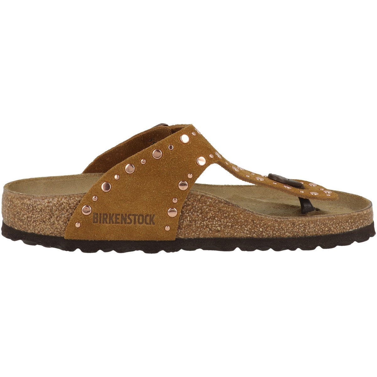 Birkenstock Gizeh Rivet Veloursleder normal Damen Zehentrenner Sandalen, Sandaletten, Sommerschuhe, Badeschuhe, Zehentrenner