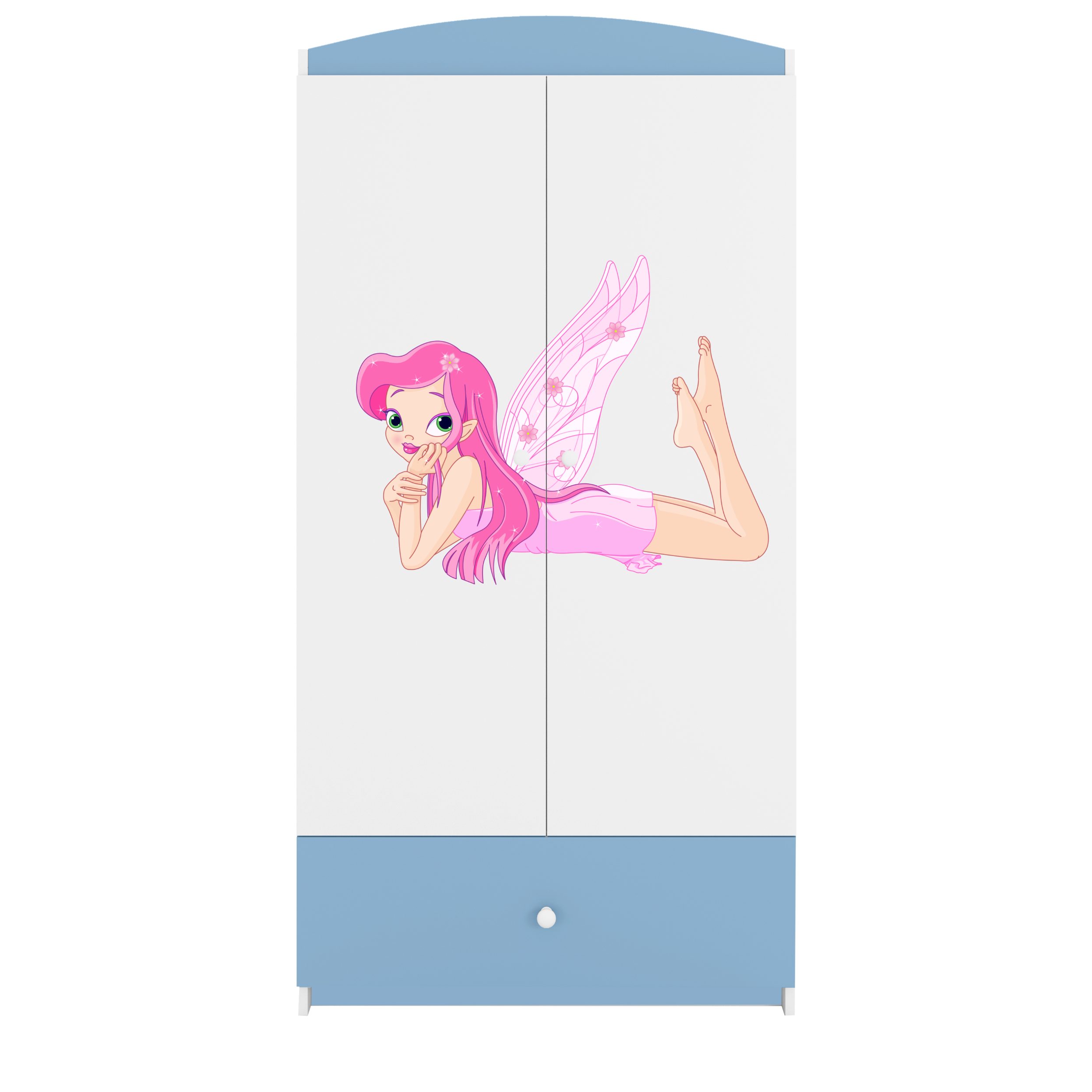 Raumhirsch Furniture Kinderkleiderschrank mit liebevollen Motiven - Kleiderschrank für Kinder (Kinderzimmerschrank für Mädchen, Mit Ablagefächern & Kleiderstange) hochwertige Verarbeitung, sanfte Farben, verschiedene Designs