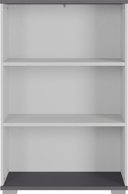 möbelando Bücherregal 416, BxHxT: 80x123x40 cm, in grau, anthrazit mit 2 Einlegeböden
